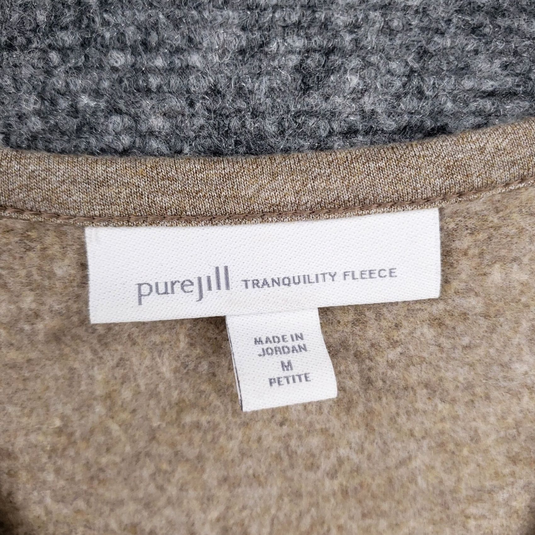 J. Jill J. Jill Sweater Womens M Medium Petite Brown Fleece Pullover V Neck Size M / US 6-8 / IT 42-44 - 6 Thumbnail