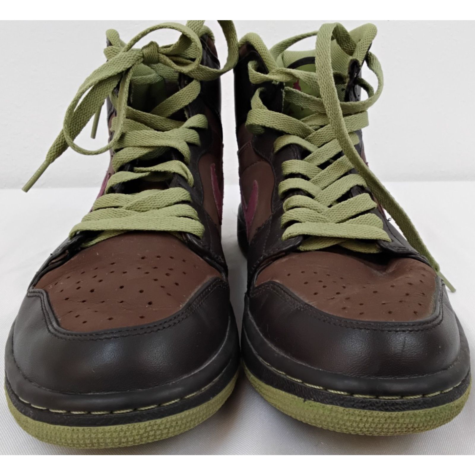 Nike Nike Air Jordan 1 Retro High Top Green/Brown Men's 9 2010 Size US 9 / EU 42 - 8 Thumbnail