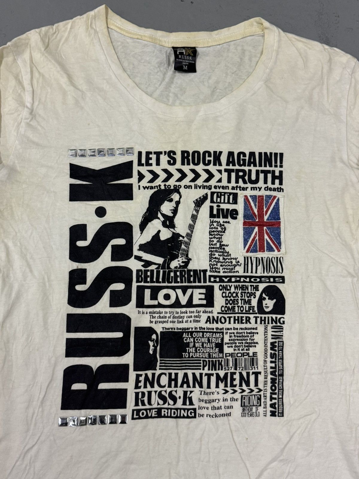 Hysteric Glamour RUSS.K LETS ROCK AGAIN !! TRUTH Size US M / EU 48-50 / 2 - 5 Thumbnail