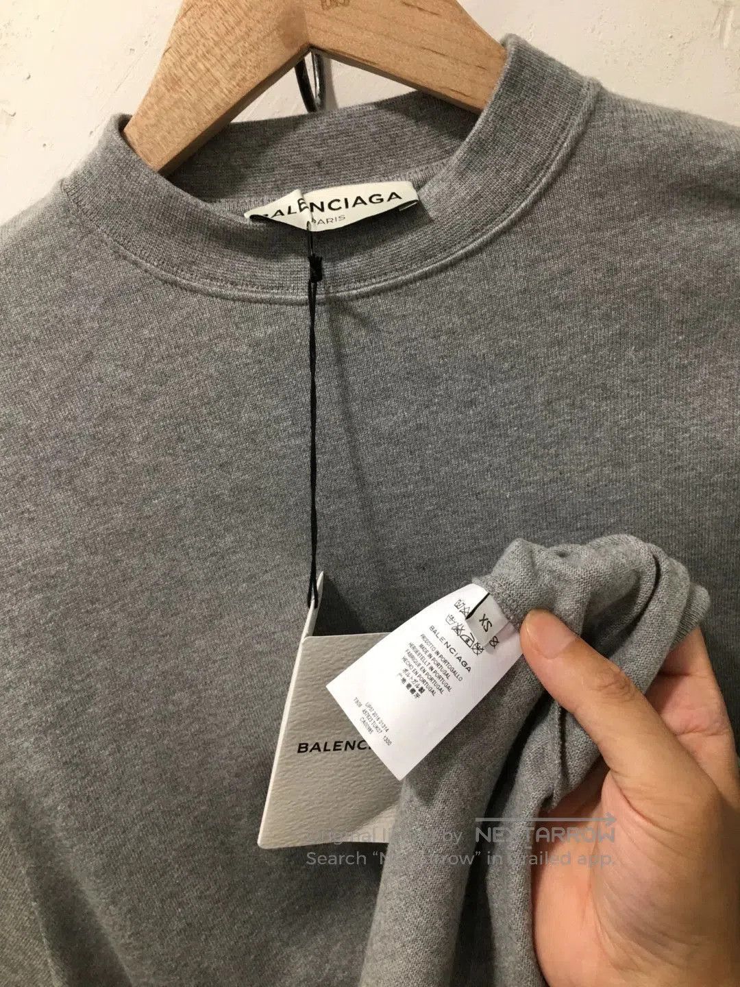 Balenciaga balenciaga short sleeve top in gray. Size XS / US 0-2 / IT 36-38 - 4 Thumbnail