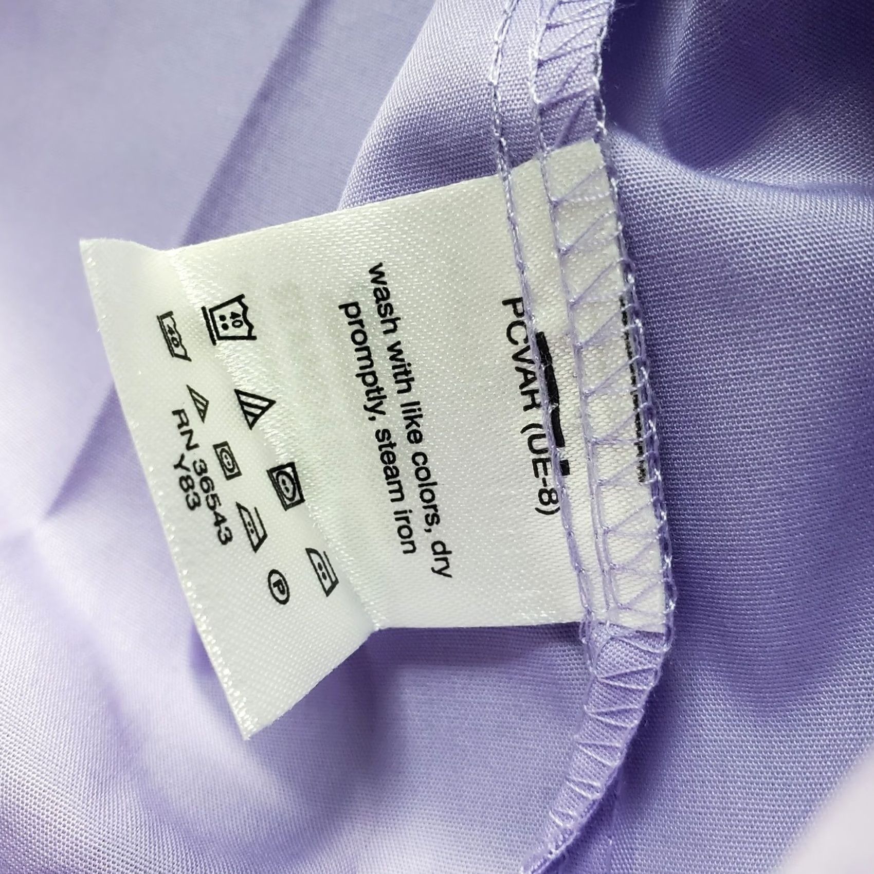 Van Heusen Van Heusen Dress Shirt Men M Purple Regular Button-Down Wrinkle Free 15.5 Neck Long Sleeve Solid Shirt Mens Size 40R - 6 Thumbnail