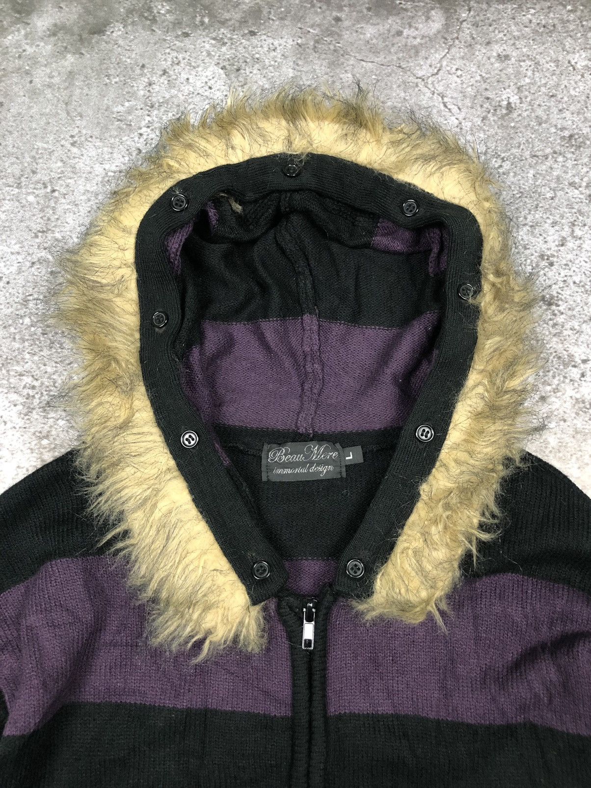 Japanese Brand BAUMERE FUR ZIPPER HOODIE Size US L / EU 52-54 / 3 - 3 Thumbnail