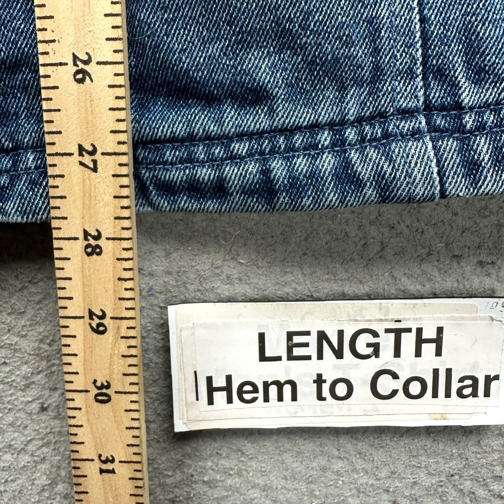 Denime VINTAGE North Style Denim Jean Zip Coat Jacket Womens Medium Flannel Lined Jacket, Blue, 90s, Casual, Workwear, Fall Winter, M, Womens Size 32" / US 10 / IT 46 - 4 Thumbnail
