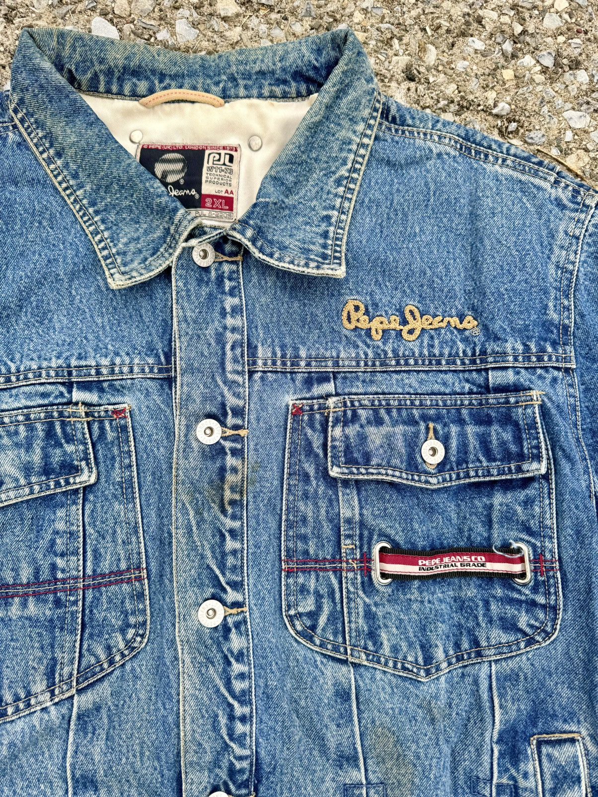 Pepe Jeans × Vintage Pepe Jeans Vintage Y2K 2000’s Denim Jean Jacket Size US XXL / EU 58 / 5 - 4 Thumbnail