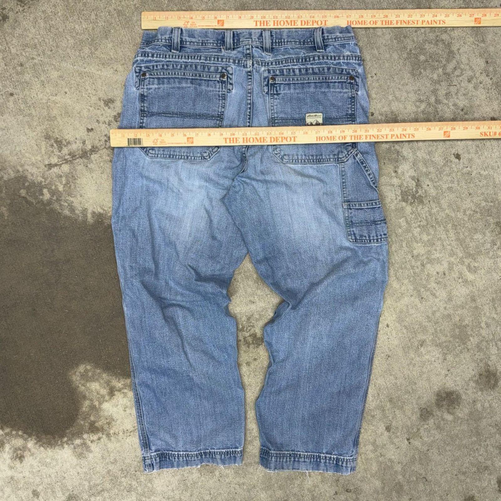 Eddie Bauer Vintage y2k eddie bauer Carpenter faded workwear 90s jeans Size US 36 / EU 52 - 4 Thumbnail