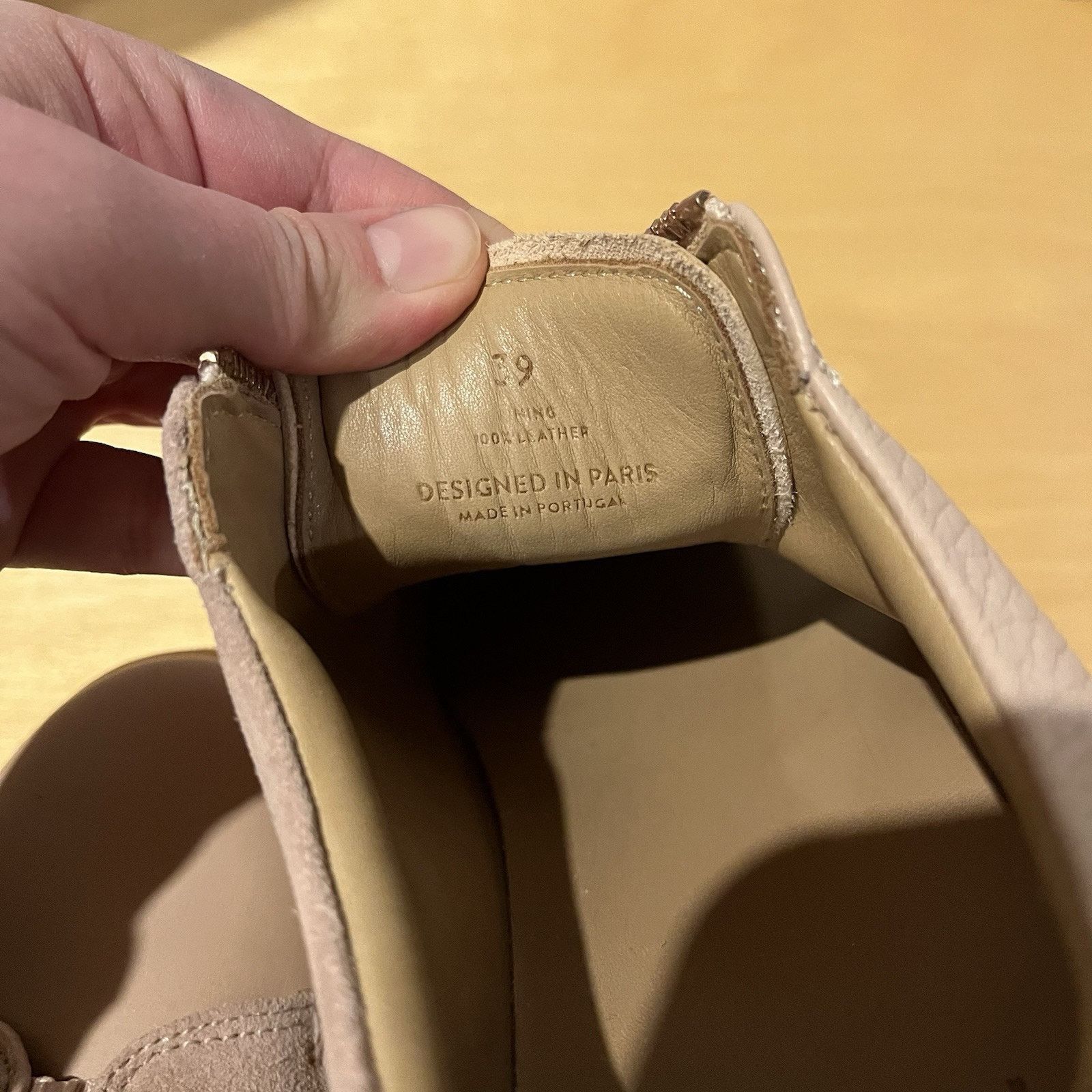 Other Pairs In Paris Women’s Leather Zip Slip On Shoes Sz EUR 39 Size US 8 / IT 38 - 9 Thumbnail