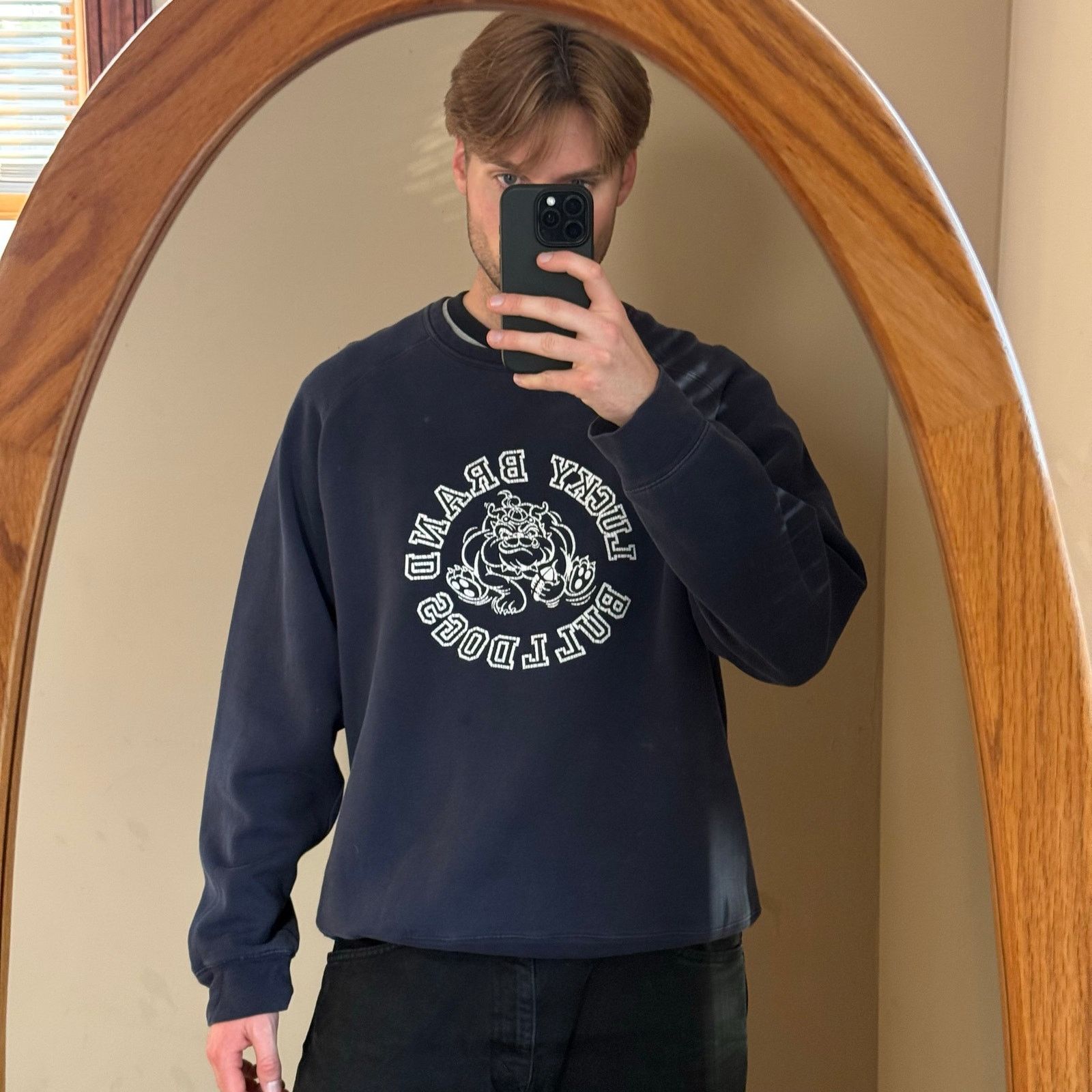 Lucky Brand Vintage Lucky Brand Bulldogs Crewneck Sz L Size US L / EU 52-54 / 3 - 7 Thumbnail