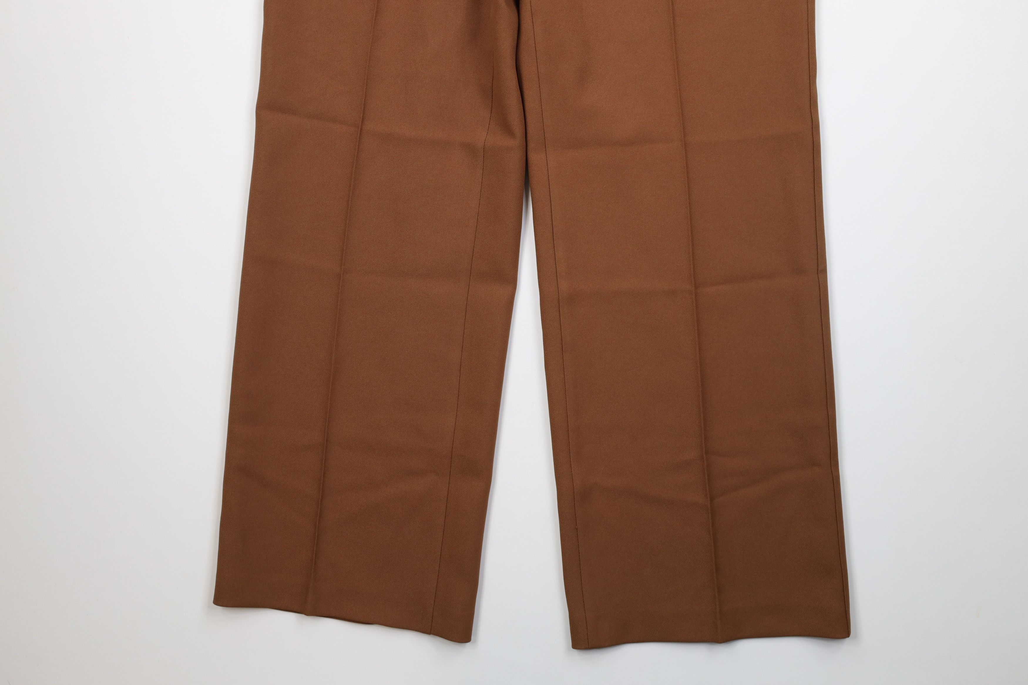 Levi's Vintage 70s Levis Knit Wide Leg Bell Bottoms Pants Brown USA Size 42" / US 20 - 4 Thumbnail