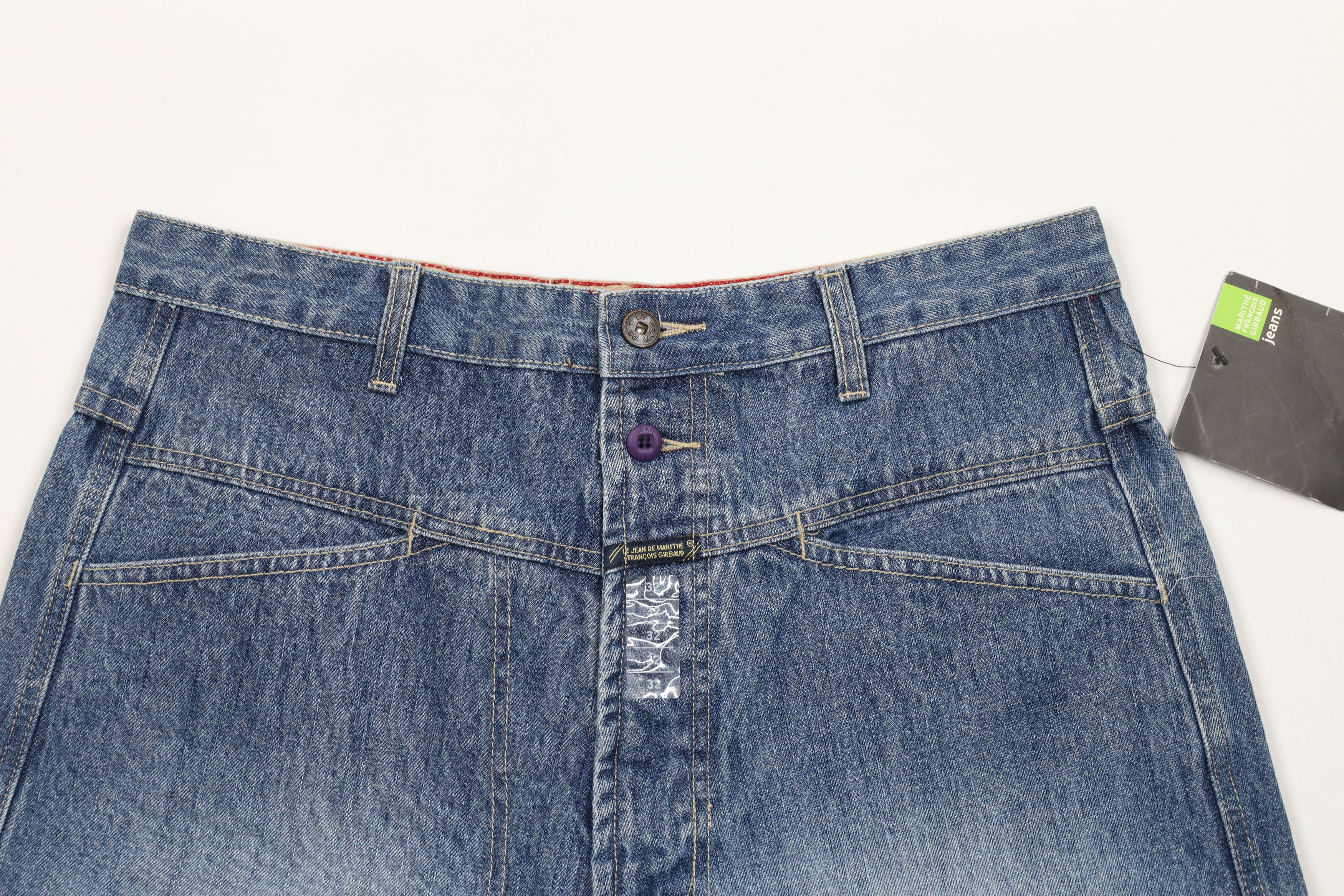 Marithe + Francois Girbaud × Vintage Deadstock Vintage Marithe Francois Girbaud Denim Jean Shorts Size US 32 / EU 48 - 2 Thumbnail