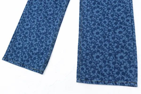 Other Street men's digital print flower casual straight jeans Size US 32 / EU 48 - 6 Thumbnail