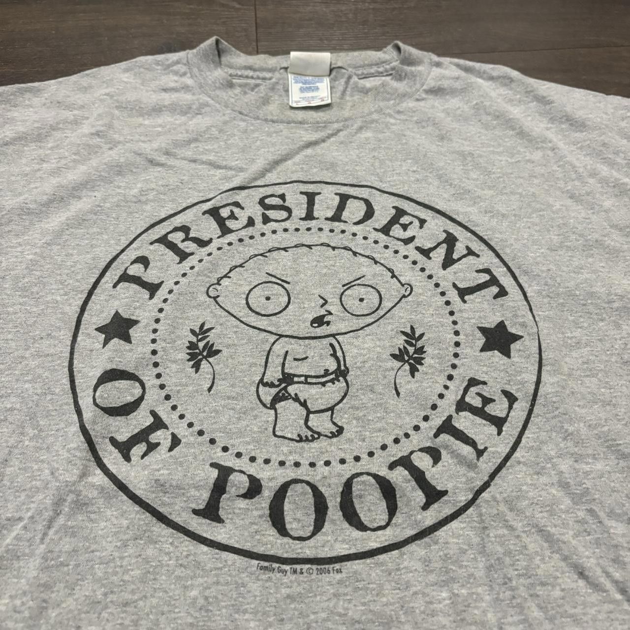 Designer Vintage Family Guy Stewie President of Poopie T Shirt 2006 L Size US L / EU 52-54 / 3 - 2 Thumbnail