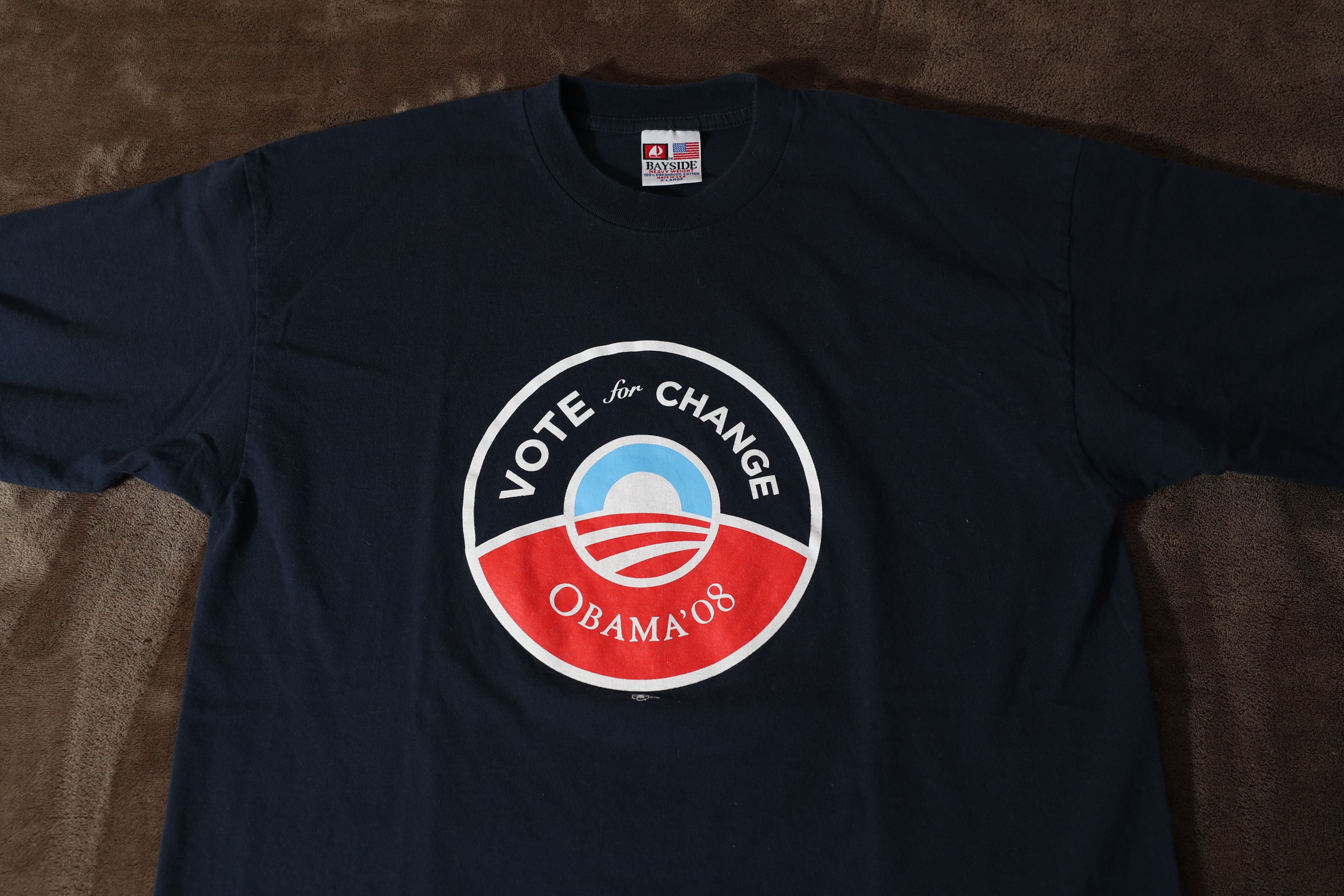 Vintage Vote For Change Obama 2008 Campaign Tee (XL) Size US XL / EU 56 / 4 - 10 Thumbnail