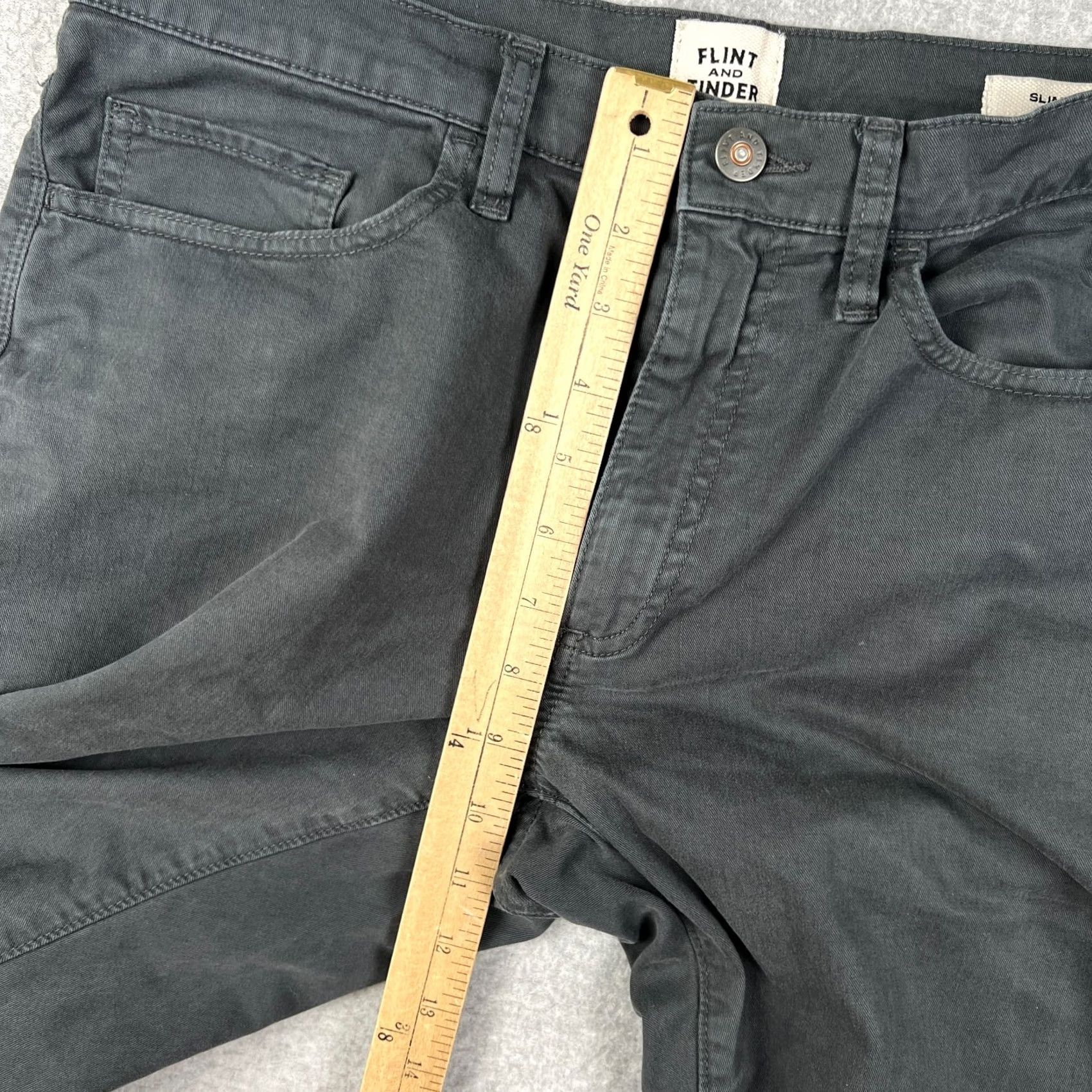 Flint And Tinder Flint & Tinder Pants Mens Slim Fit Stretch Chino 32x32 Grey Size US 32 / EU 48 - 7 Thumbnail