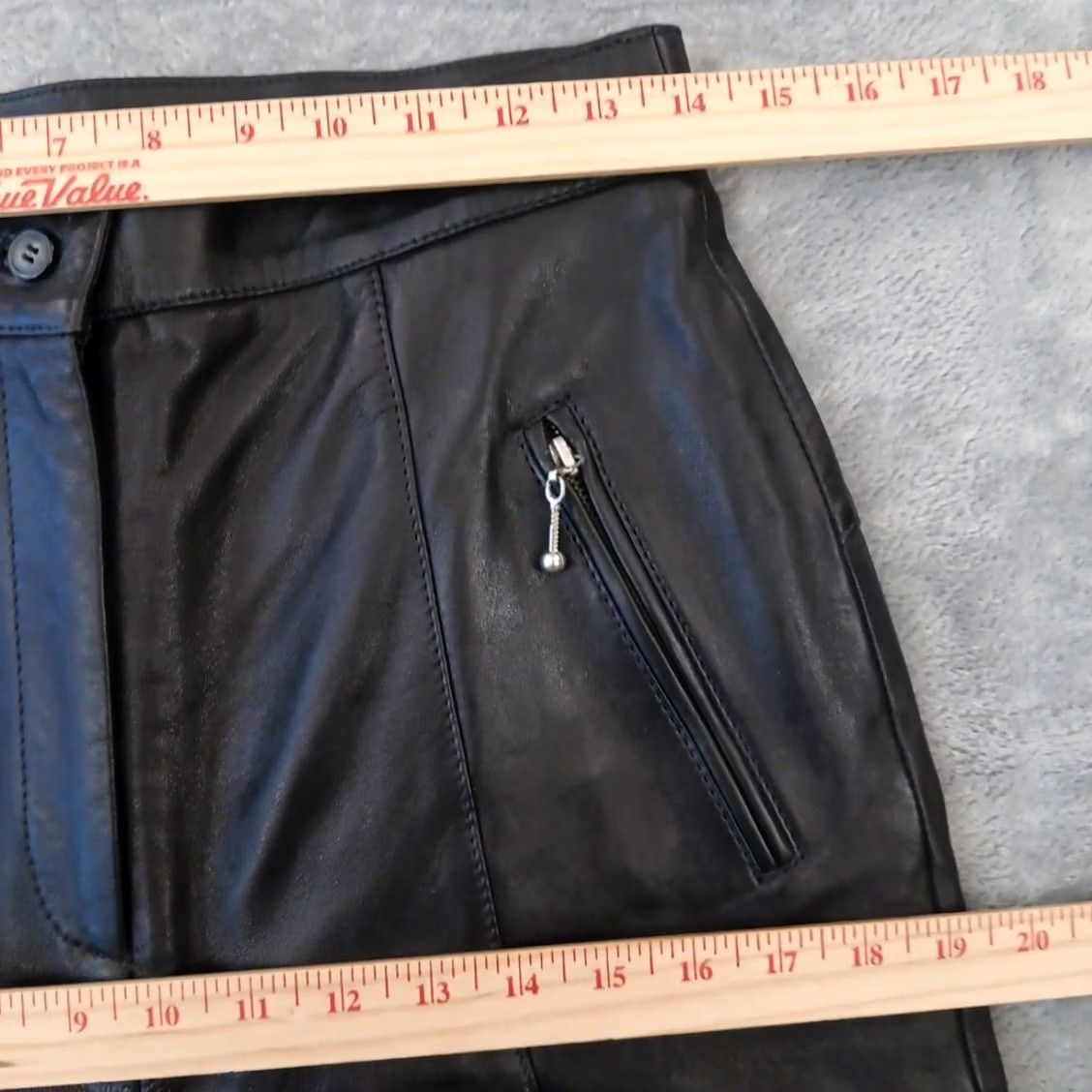 Vintage Lew Magram Pants Womens Size 12 Black High Waist Leather Lined Stirrup Ankle Zip Size 34" / US 12 / IT 48 - 3 Thumbnail