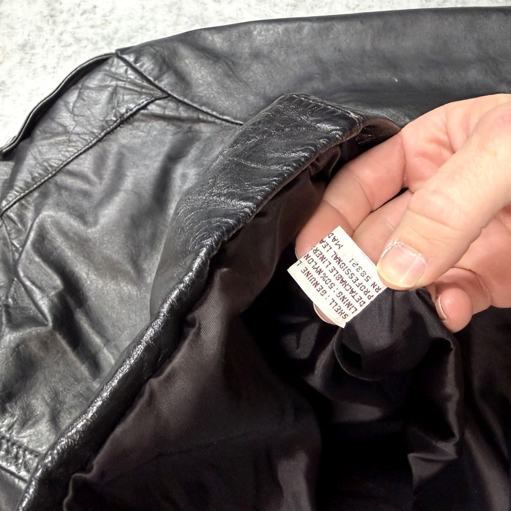 Ring Jacket VINTAGE Chess King Jacket Mens 36 Black Leather Motorcycle Biker Rock Zip 80s Size US XXS / EU 40 - 6 Thumbnail