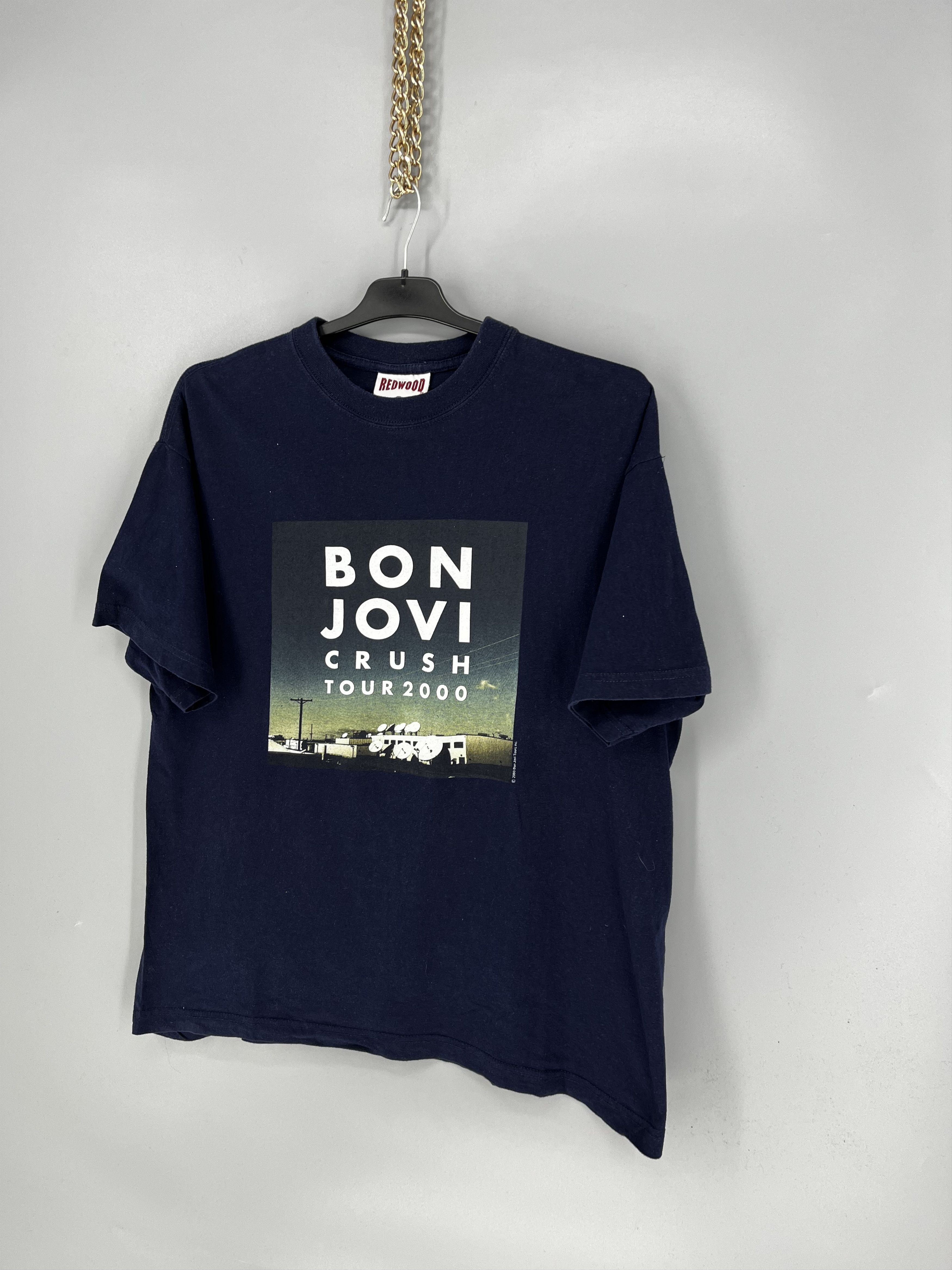 Band Tees Vintage Bon Jovi Crush Tour 2000 Rock Band T-Shirt Black Y2K Size US L / EU 52-54 / 3 - 3 Thumbnail