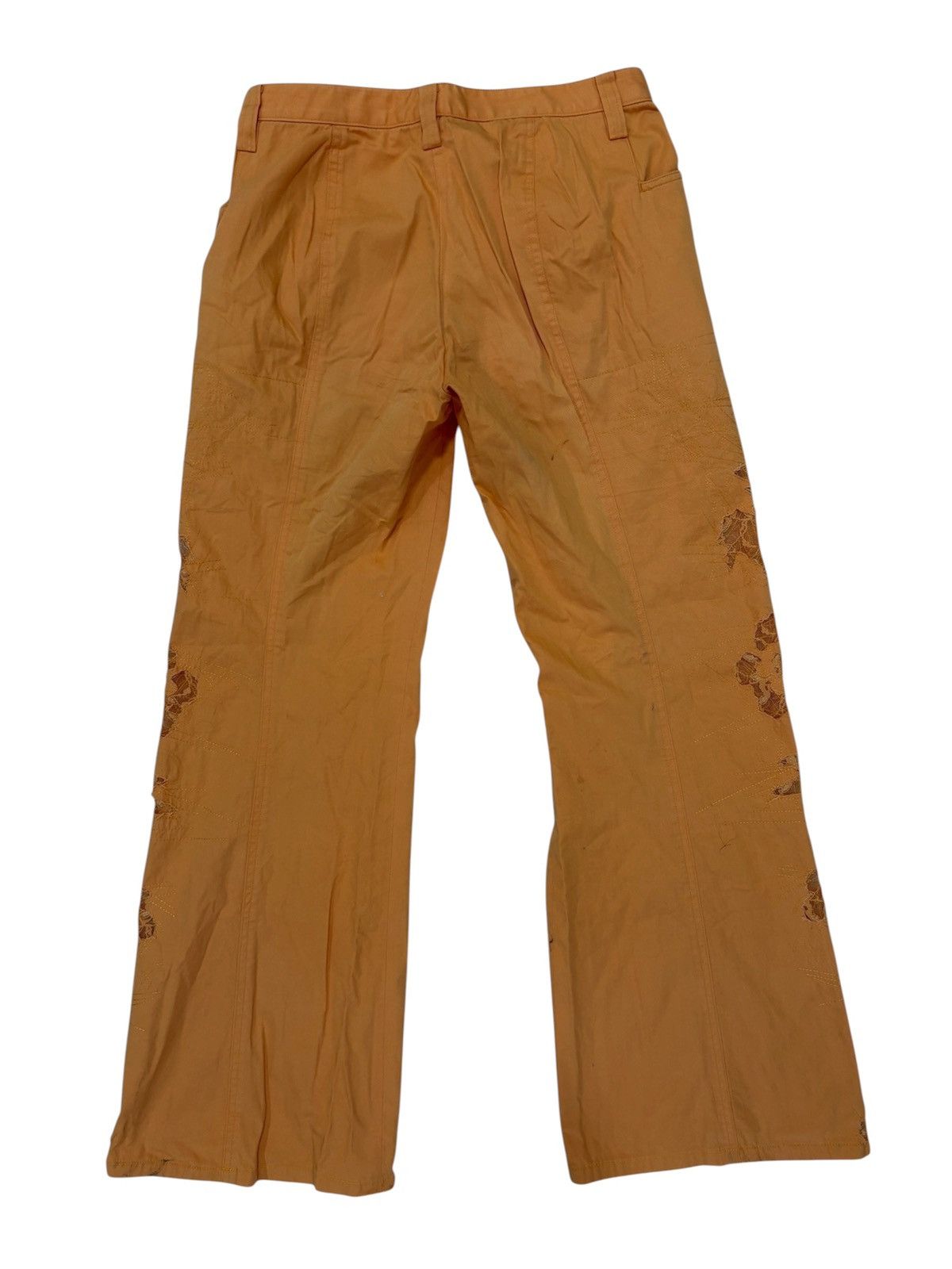 Issey Miyake 🔥 Issey Miyake Floral Distressed Embroidery Wide Leg Pants Size 27" / US 4 / IT 40 - 12 Thumbnail