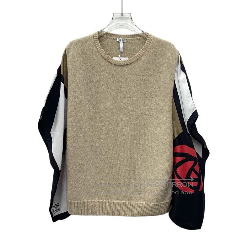 Loewe Loewe Multicolor Logo Embroidered Cashmere Crewneck Long S Size S / US 4 / IT 40 - 1 Thumbnail