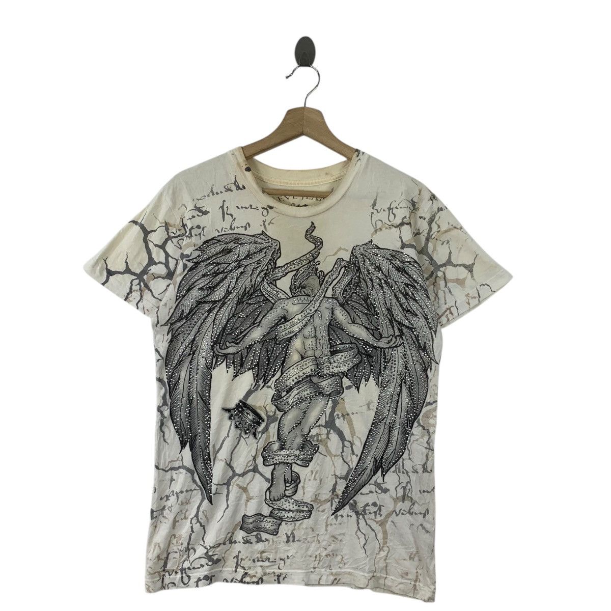 Vintage REVE JEANS SWAROVSKI Fall From Grace AOP Tee Shirt Top Size S / US 4 / IT 40 - 1 Thumbnail