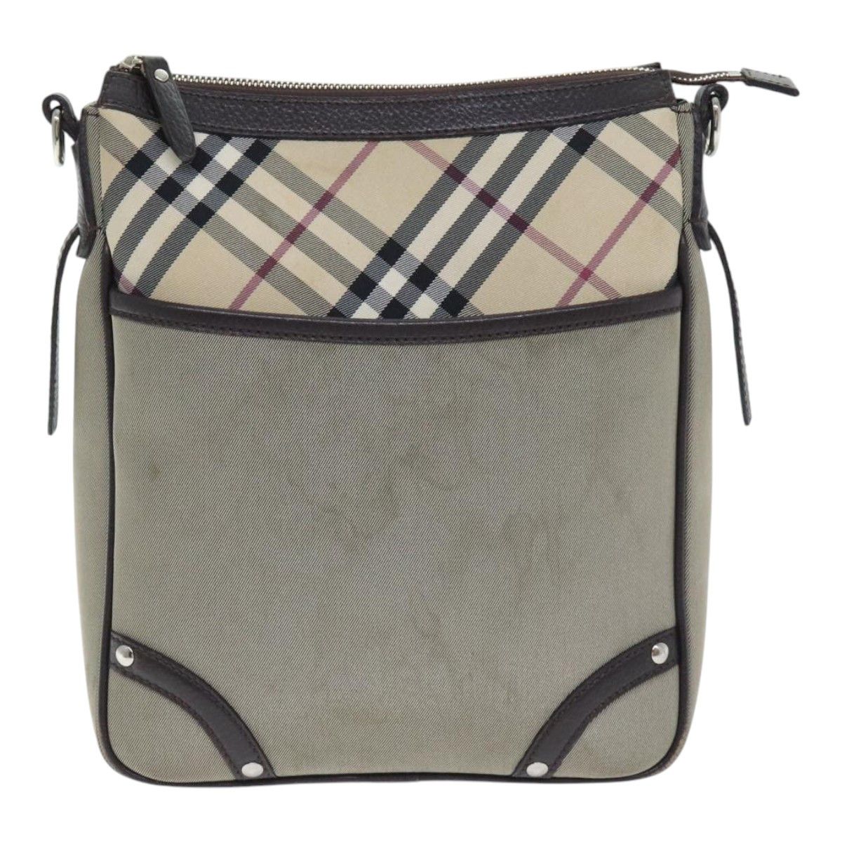 Burberry Nova Check Grey Synthetic Shoulder Bag (Pre-Owned) Size ONE SIZE - 1 Thumbnail