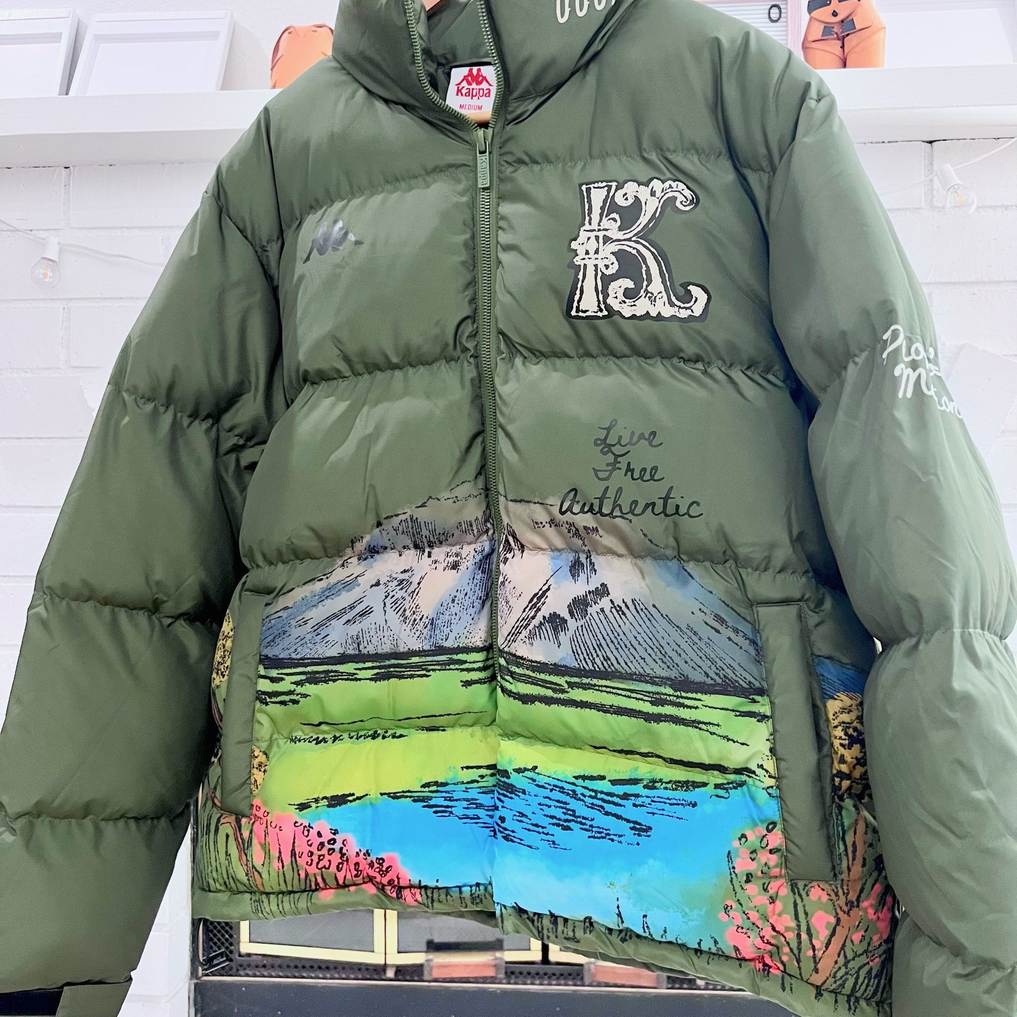 Kappa Kappa Authentic Finreol Puffer Jacket - Green Cypress Size US M / EU 48-50 / 2 - 2 Thumbnail