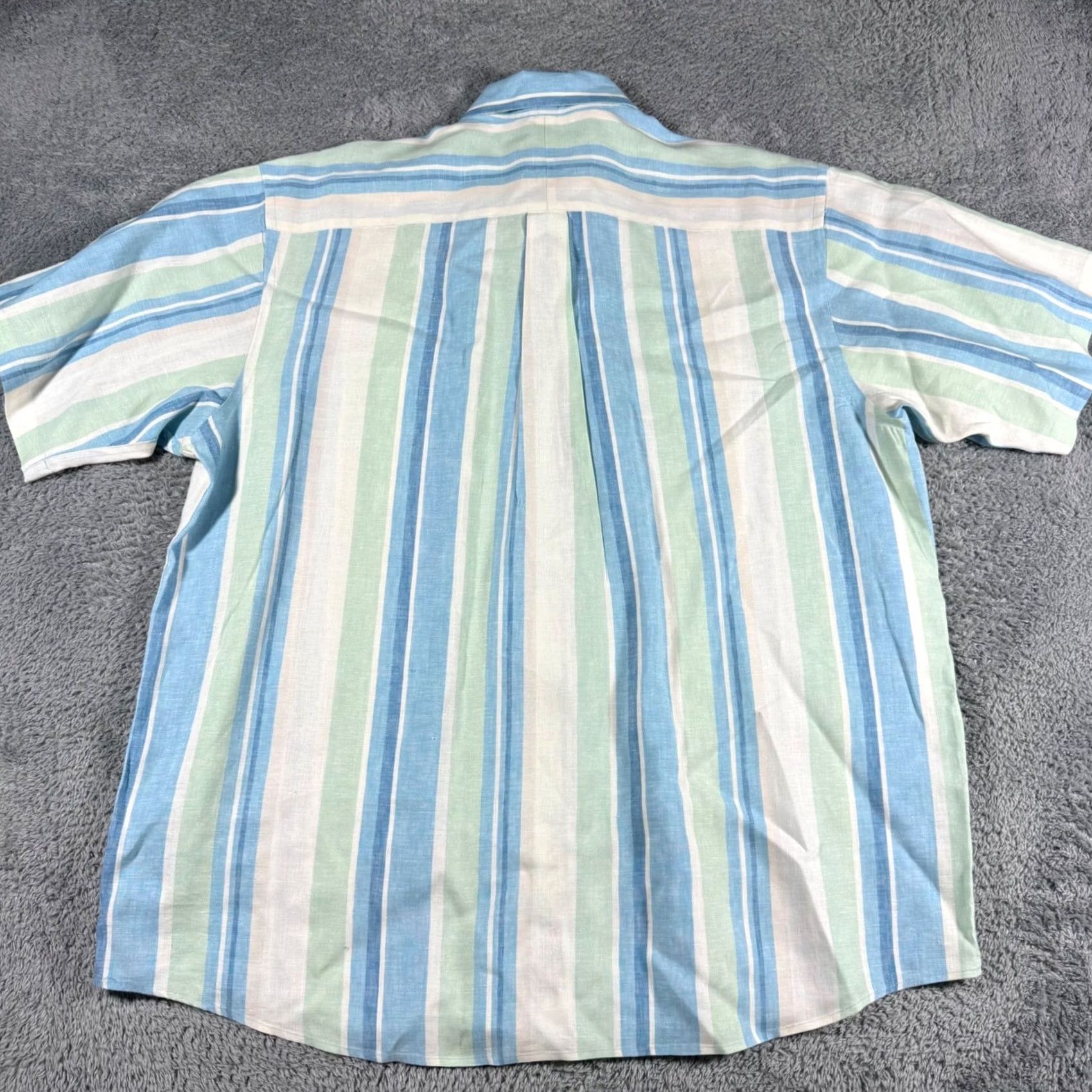 Jos. A. Bank Jos. A. Bank Traveler Shirt Mens XL Multicolor Striped 100% Linen Short Button Size US XL / EU 56 / 4 - 4 Thumbnail