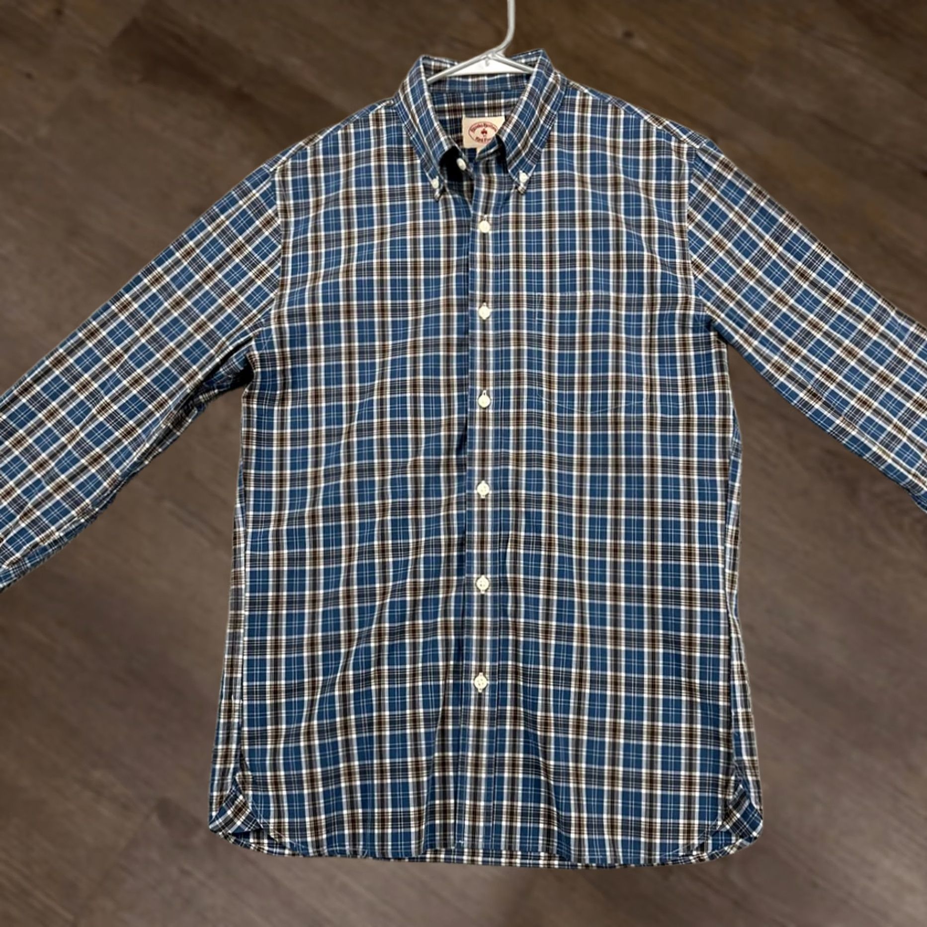 Brooks Brothers VINTAGE Brooks Brothers Shirt Mens Small Red Fleece Blue Plaid Button Down Pocket Size US S / EU 44-46 / 1 - 1 Thumbnail