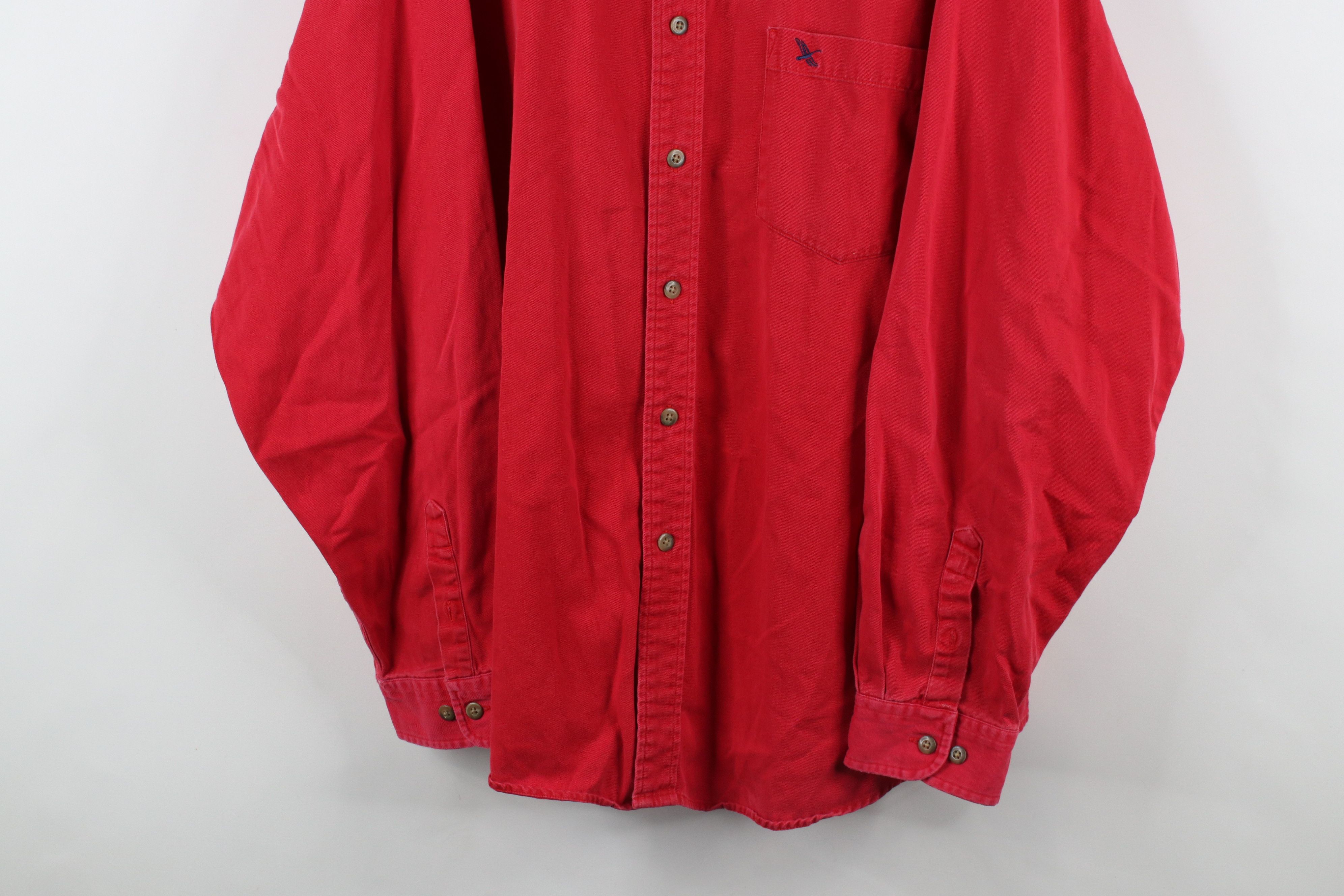 Eddie Bauer × Vintage Vintage 90s Eddie Bauer Cotton Twill Button Down Shirt Size US XXL / EU 58 / 5 - 3 Thumbnail