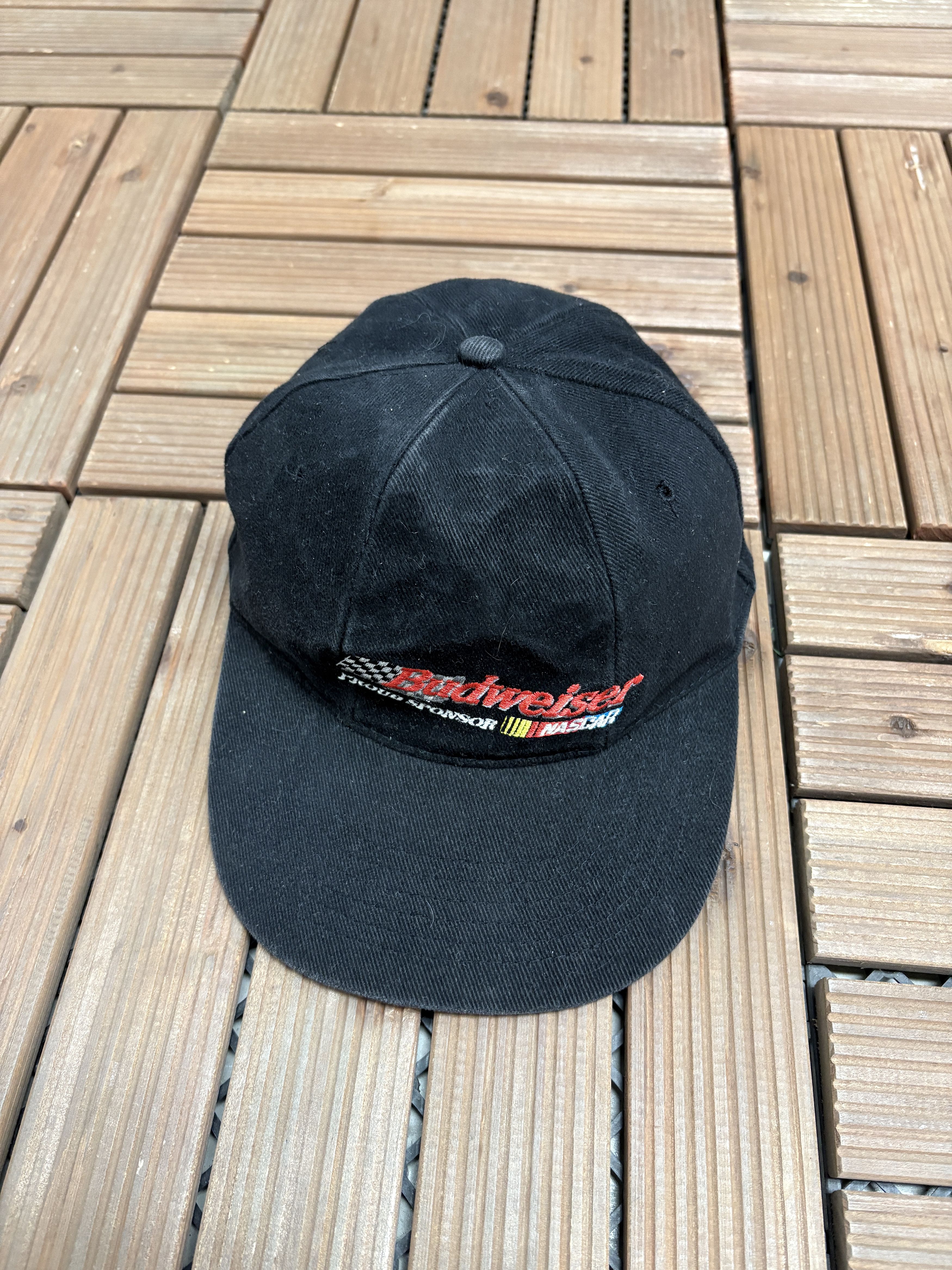 Vintage Budweiser Proud Sponsor of NASCAR Vintage Black Hat Size ONE SIZE - 1 Thumbnail