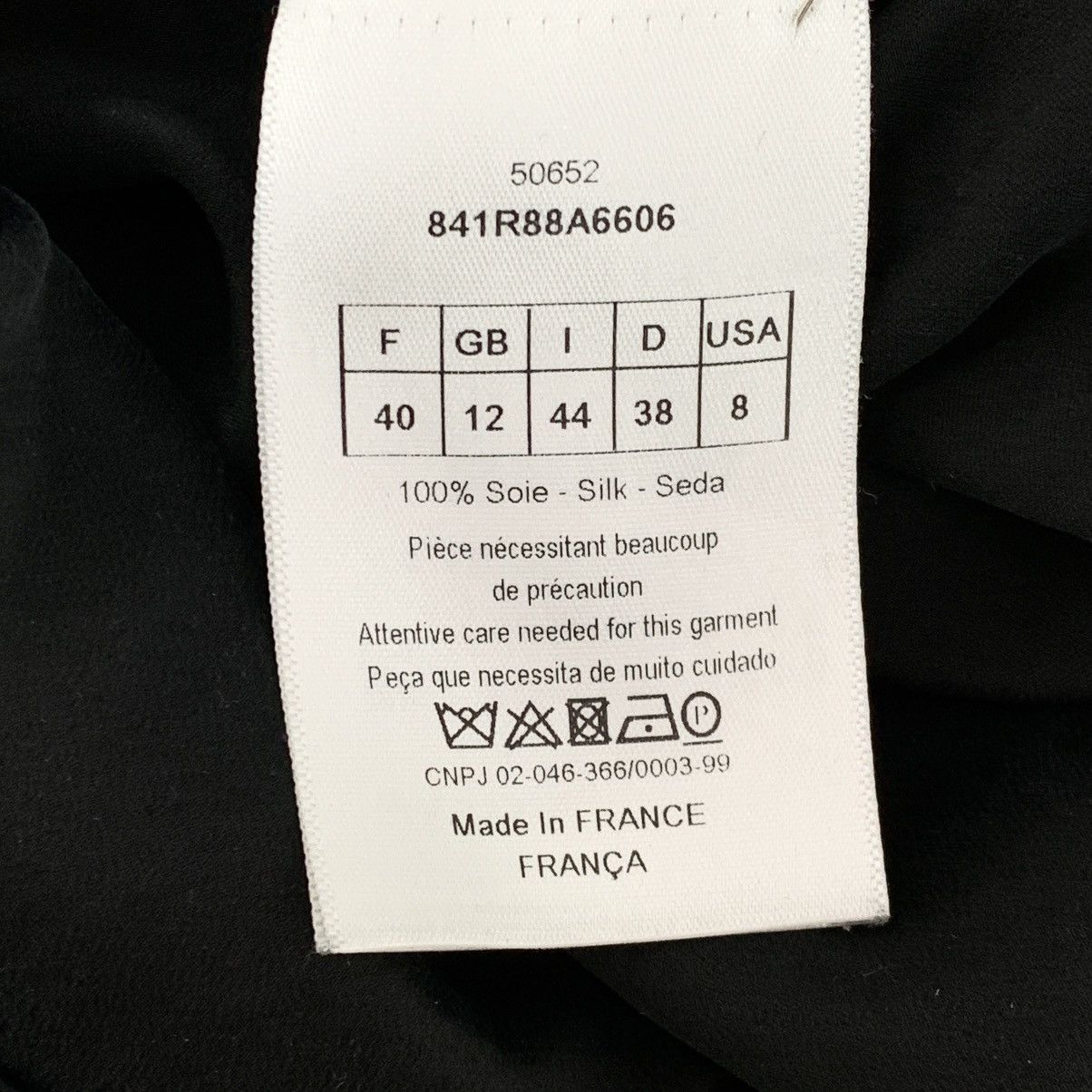 Dior Dior Black V-neck Ruched Silk Sleeveless Dress K26WX Size M / US 6-8 / IT 42-44 - 5 Thumbnail