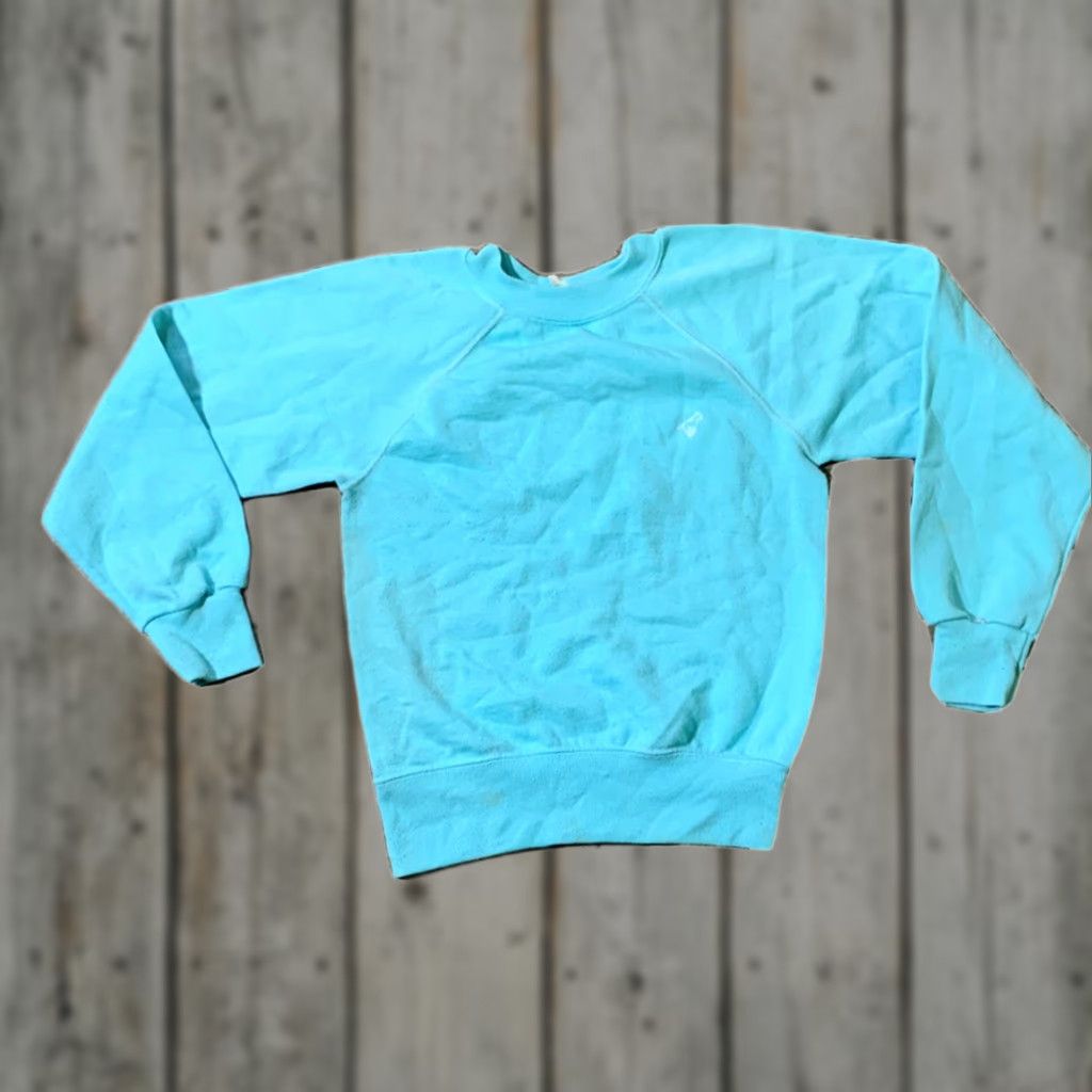 Wrangler VINTAGE 80s Wrangler Women's Crewneck Horse Logo Sweatshirt Teal Small Pullover Size S / US 4 / IT 40 - 1 Thumbnail