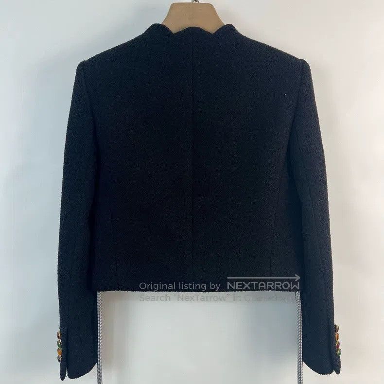 Saint Laurent Paris Saint Laurent Paris Black Velvet Jacket with Colored Heart Size XS / US 0-2 / IT 36-38 - 3 Thumbnail