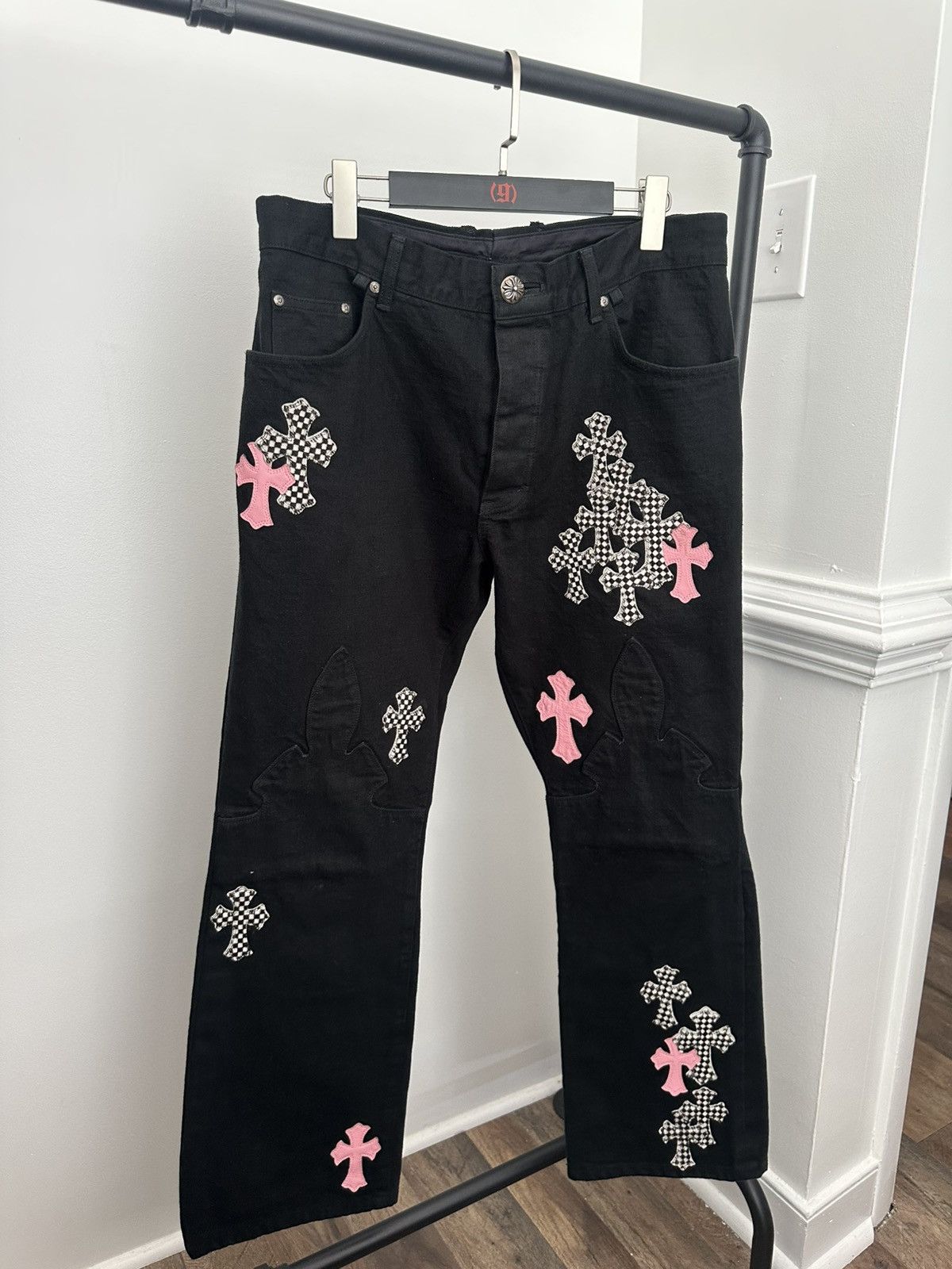 Chrome Hearts Chrome Hearts Fleur Knee Patch Denim | Grailed