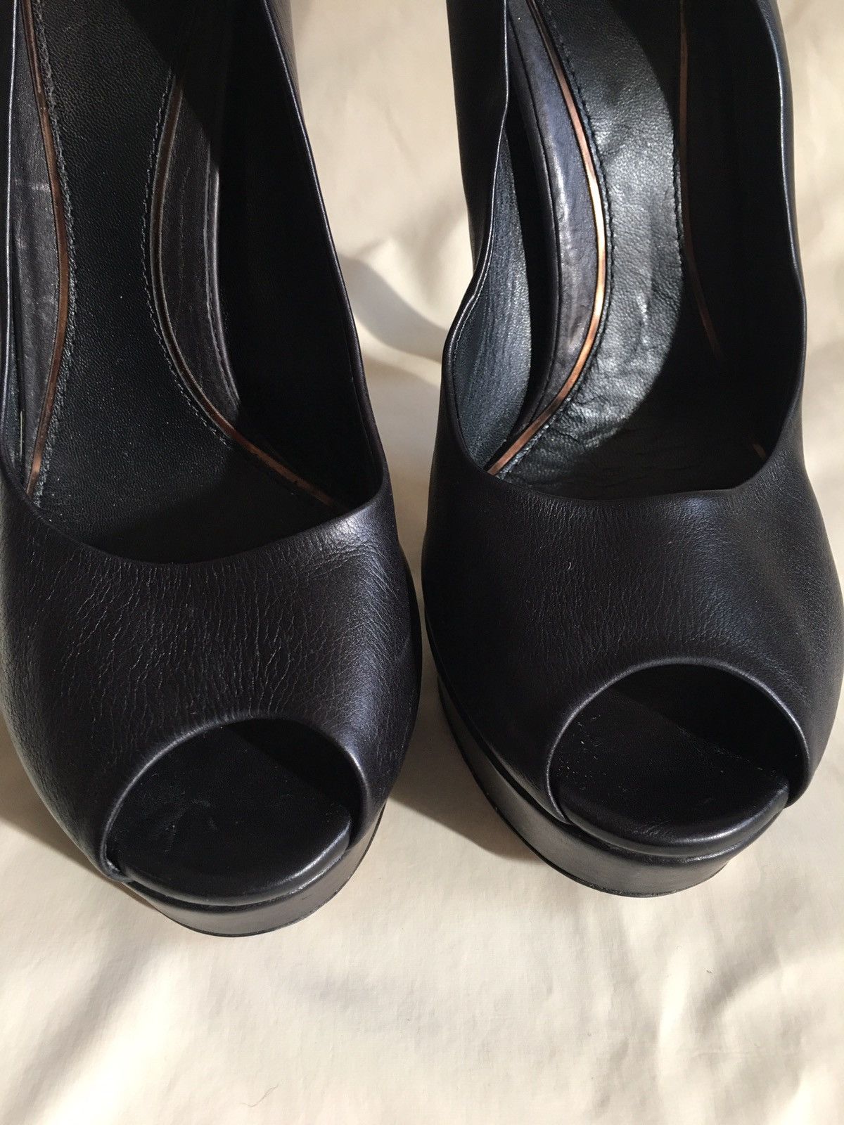 Gucci GUCCI Black Leather Heels Platform Pumps Sandals EU 41 Size US 11 / IT 41 - 9 Thumbnail