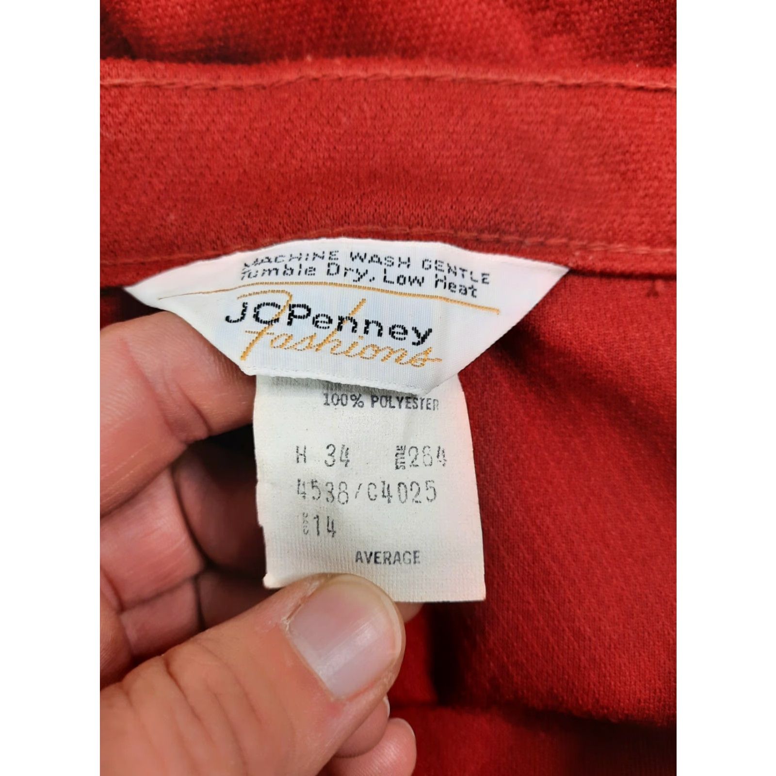 JCPenney VINTAGE JC Penny Salmon Rust Orange Flare Pants Size 6 28x28 High Rise 1970s Mens Womens Girls Boys? Size 28" / US 6 / IT 42 - 3 Thumbnail