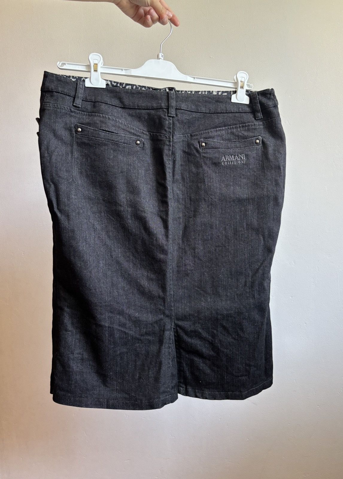 Armani × Armani Collezioni × Vintage Armani Collezioni Vintage Denim Skirt Made in Italy Size 36" / US 14 / IT 50 - 2 Thumbnail