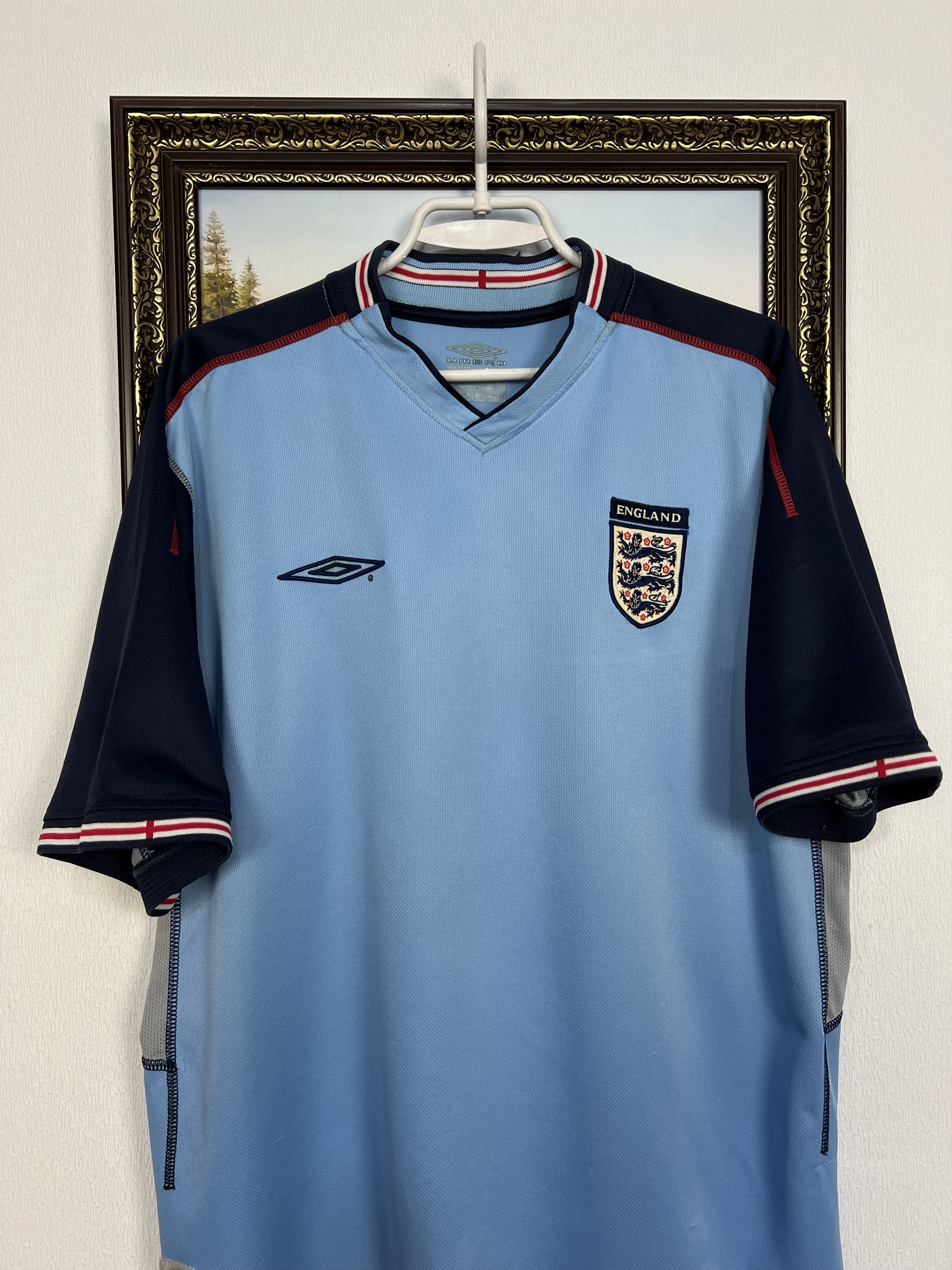 Umbro England Goalkeeper football shirt 2002 Soccer Jersey Trikot Size US L / EU 52-54 / 3 - 2 Thumbnail