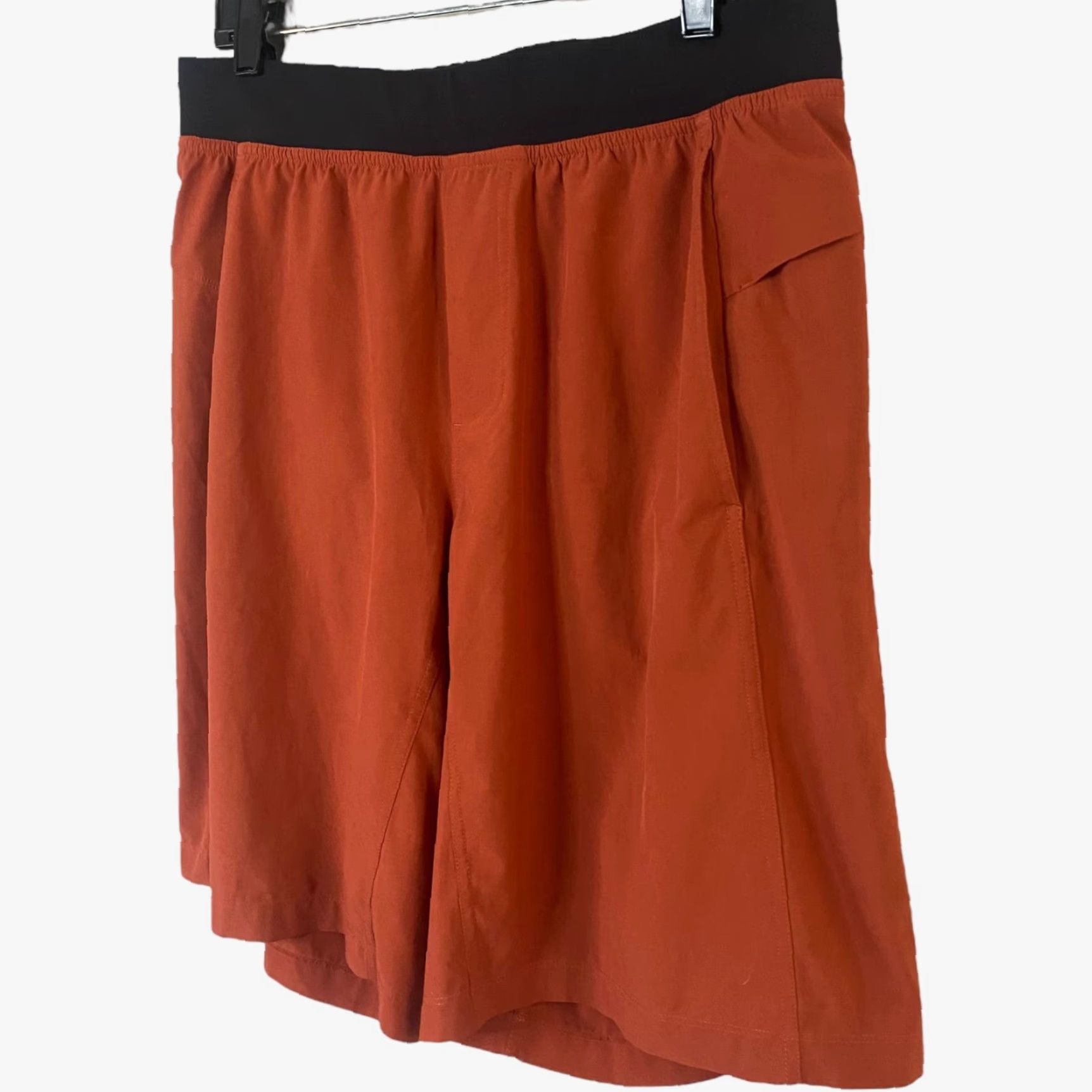Lululemon Lululemon Athletic Shorts Orange Men's Large Drawstring Pockets Stretch Casual Activewear Size US 33 - 2 Thumbnail