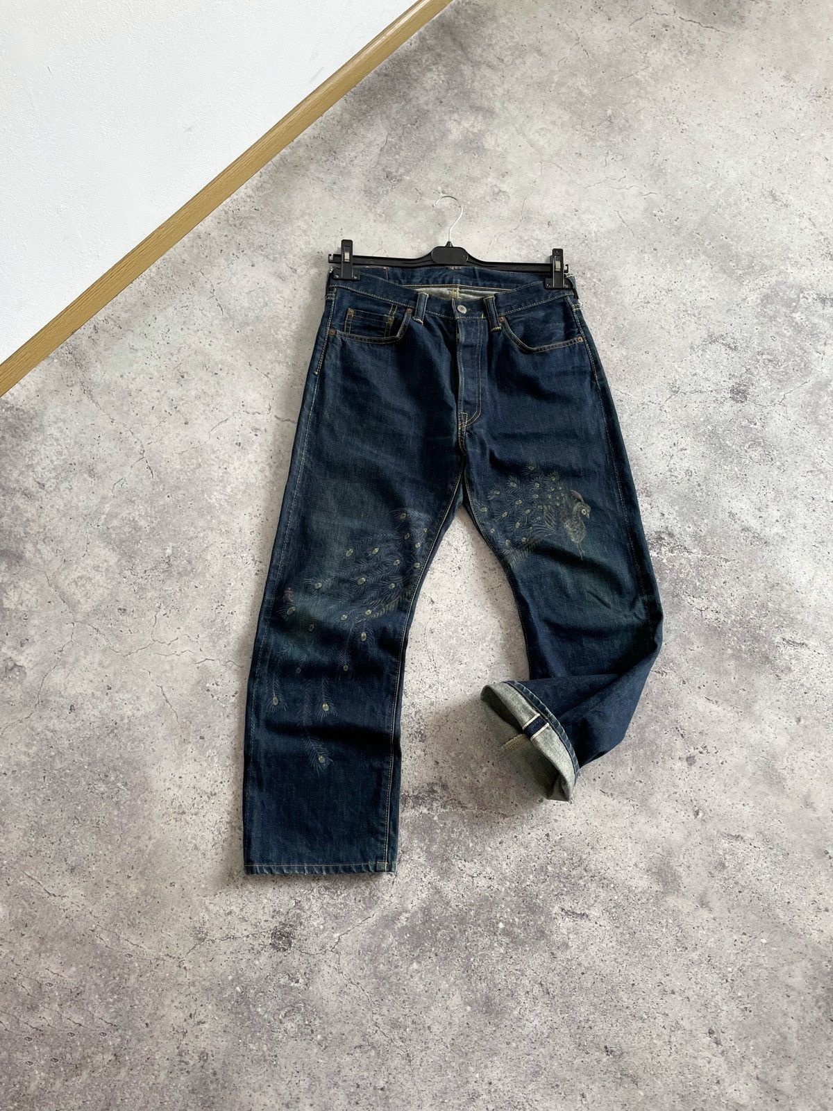 Japanese Brand International World Jeans Printed Peacock Made In Japan Size US 30 / EU 46 - 1 Thumbnail