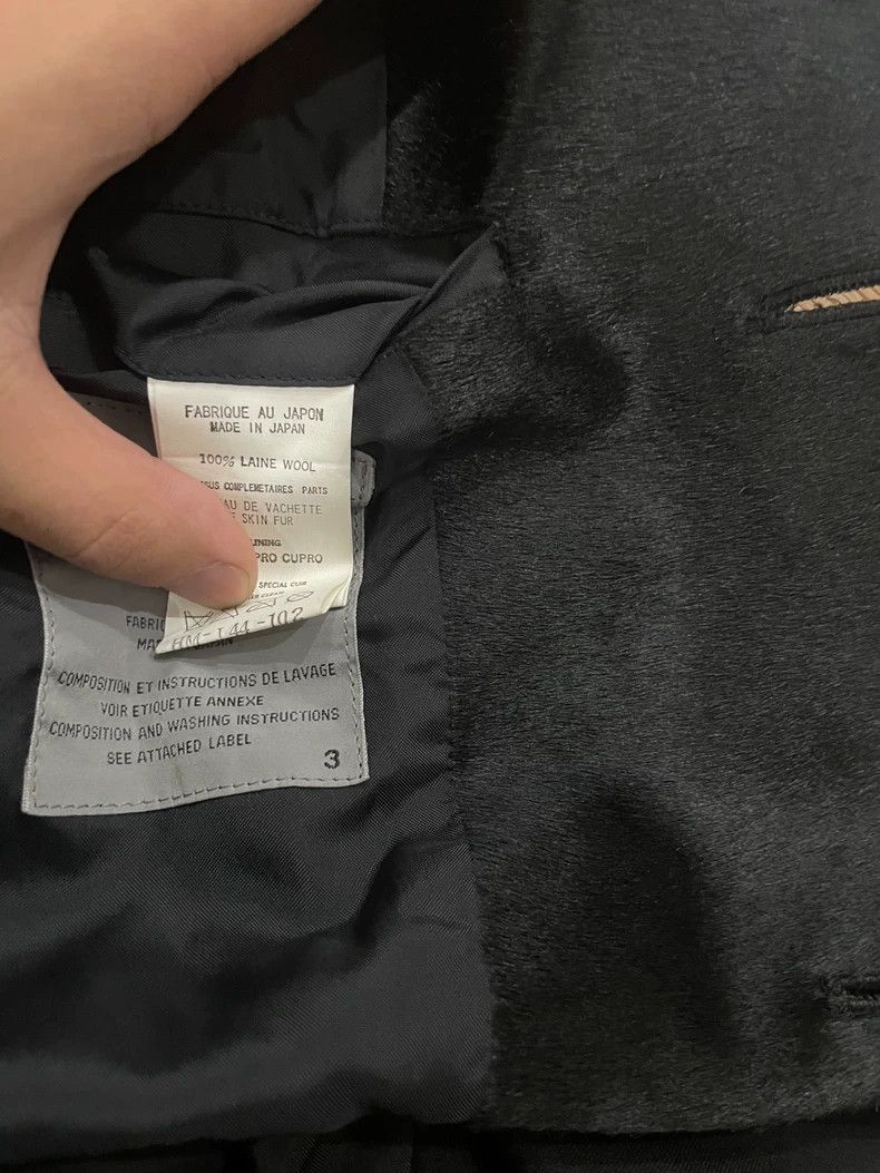 Yohji Yamamoto Yohji Yamamoto size 3 2002aw Wings Fur Collar blazer Size 36R - 6 Thumbnail
