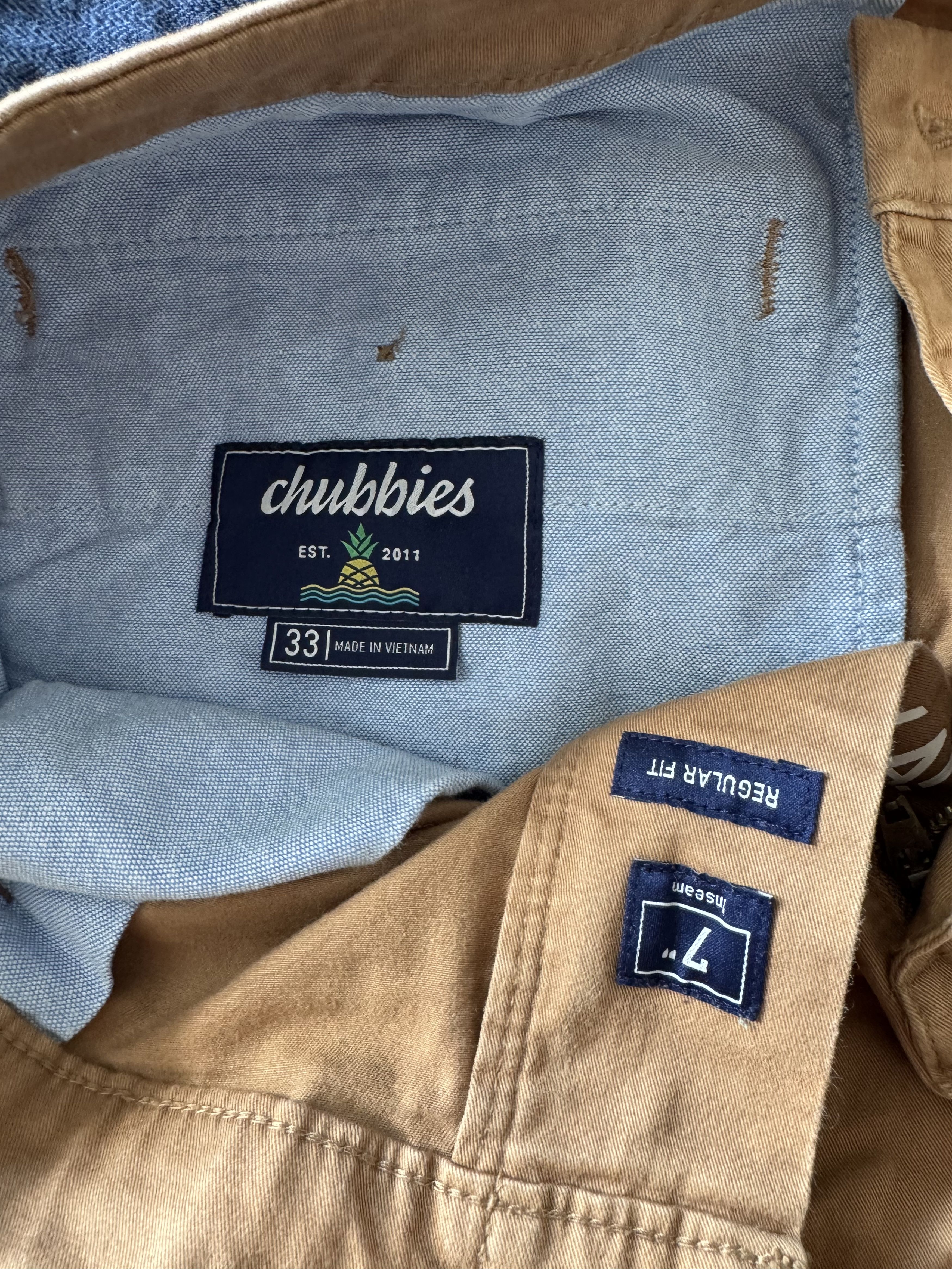 Chubbies Men’s Chubbies 7” shorts in dark khaki Size US 33 - 3 Thumbnail