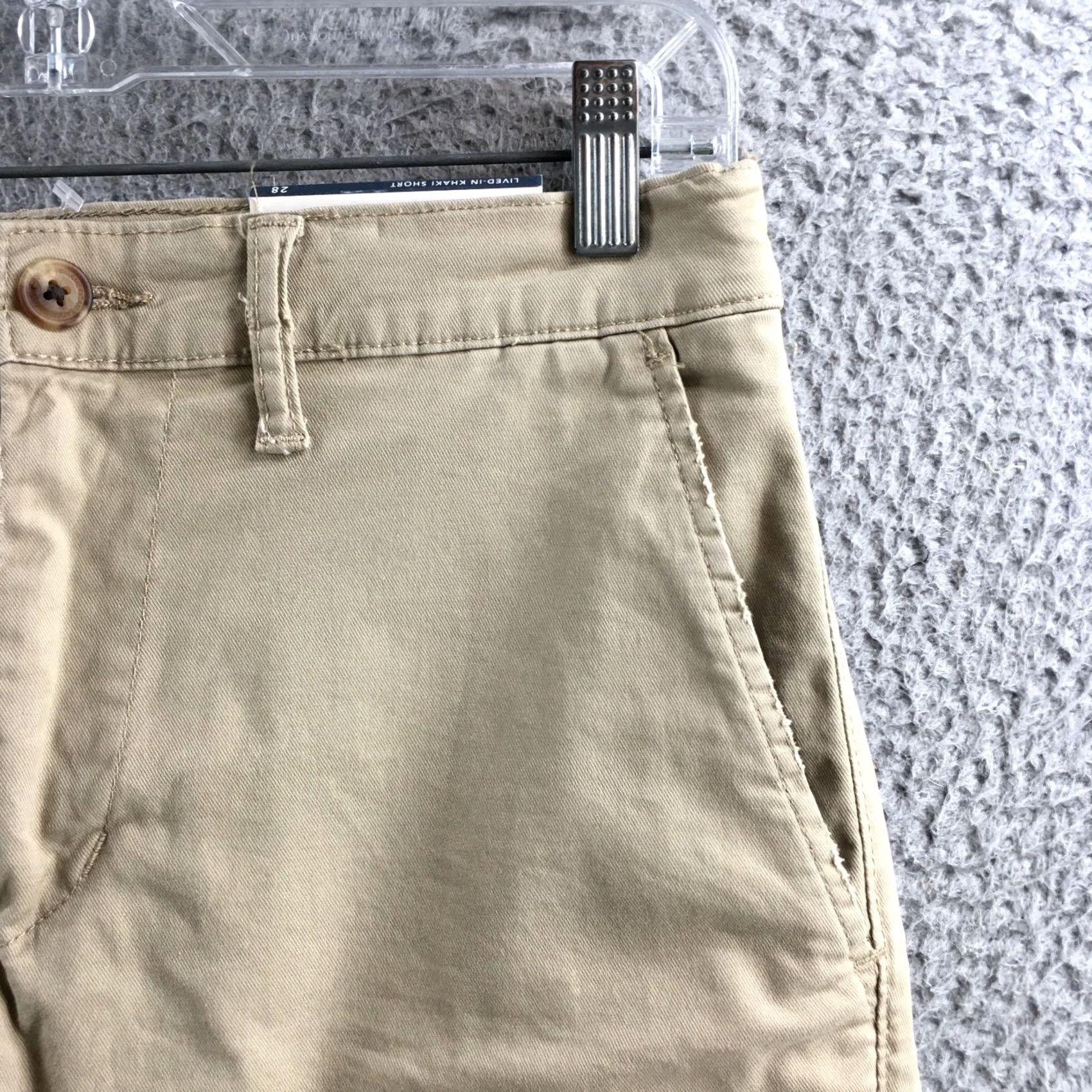 American Eagle Outfitters American Eagle Outfitters Lived In Khaki Short Mens 28 Beige Cotton Blend Mid Rise NEW Size US 28 / EU 44 - 3 Thumbnail