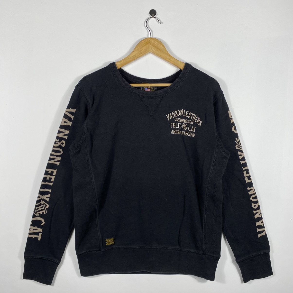 Vanson Leathers VANSON LEATHERS x FELIX The Cat Embroidery Sweatshirt Size US L / EU 52-54 / 3 - 3 Thumbnail