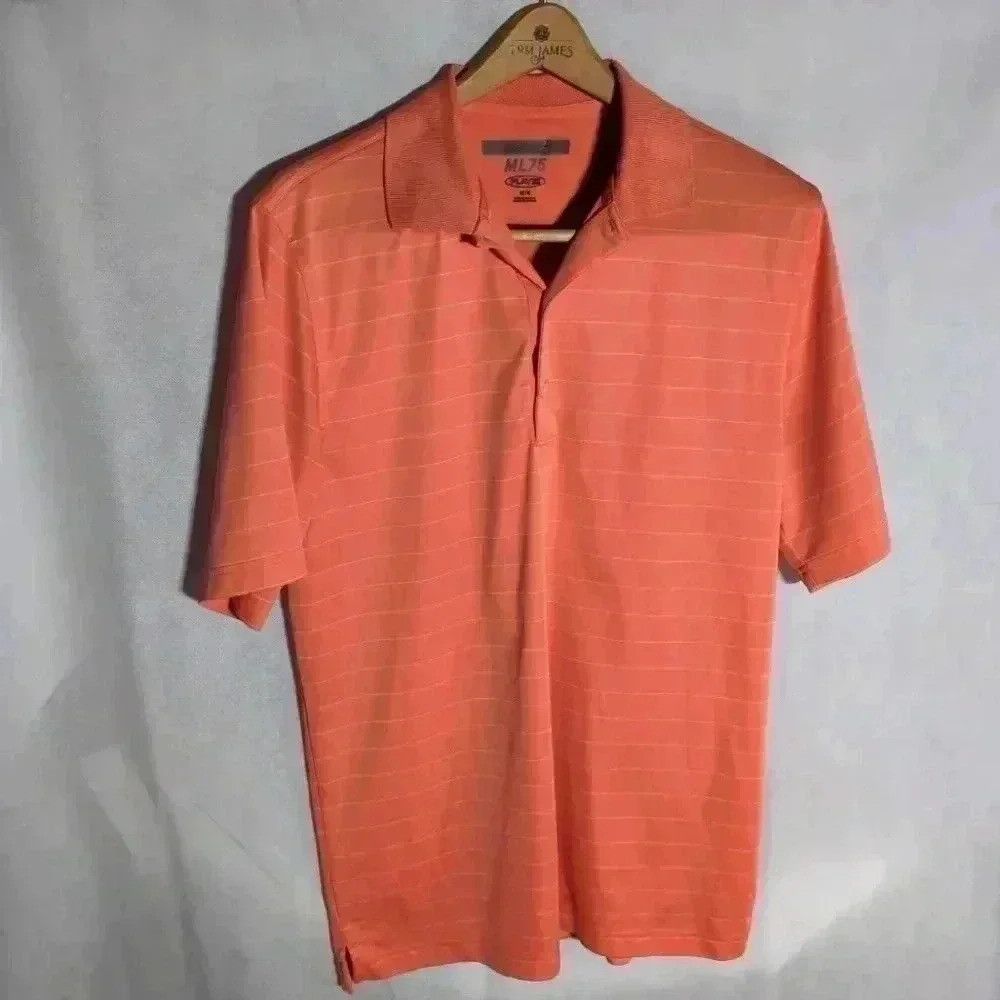 Greg Norman Men's Greg Norman golf Polo Shirt Salmon color ML75 sz M Size US M / EU 48-50 / 2 - 1 Thumbnail