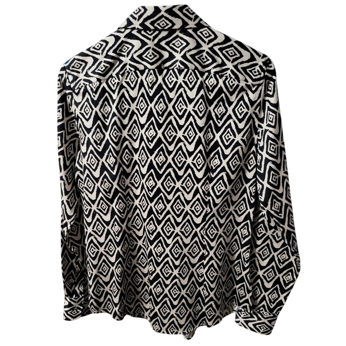 Lauren Ralph Lauren Lauren Ralph Lauren Black & Tan Geo Non-Iron Button Up-M Size L / US 10 / IT 46 - 2 Thumbnail
