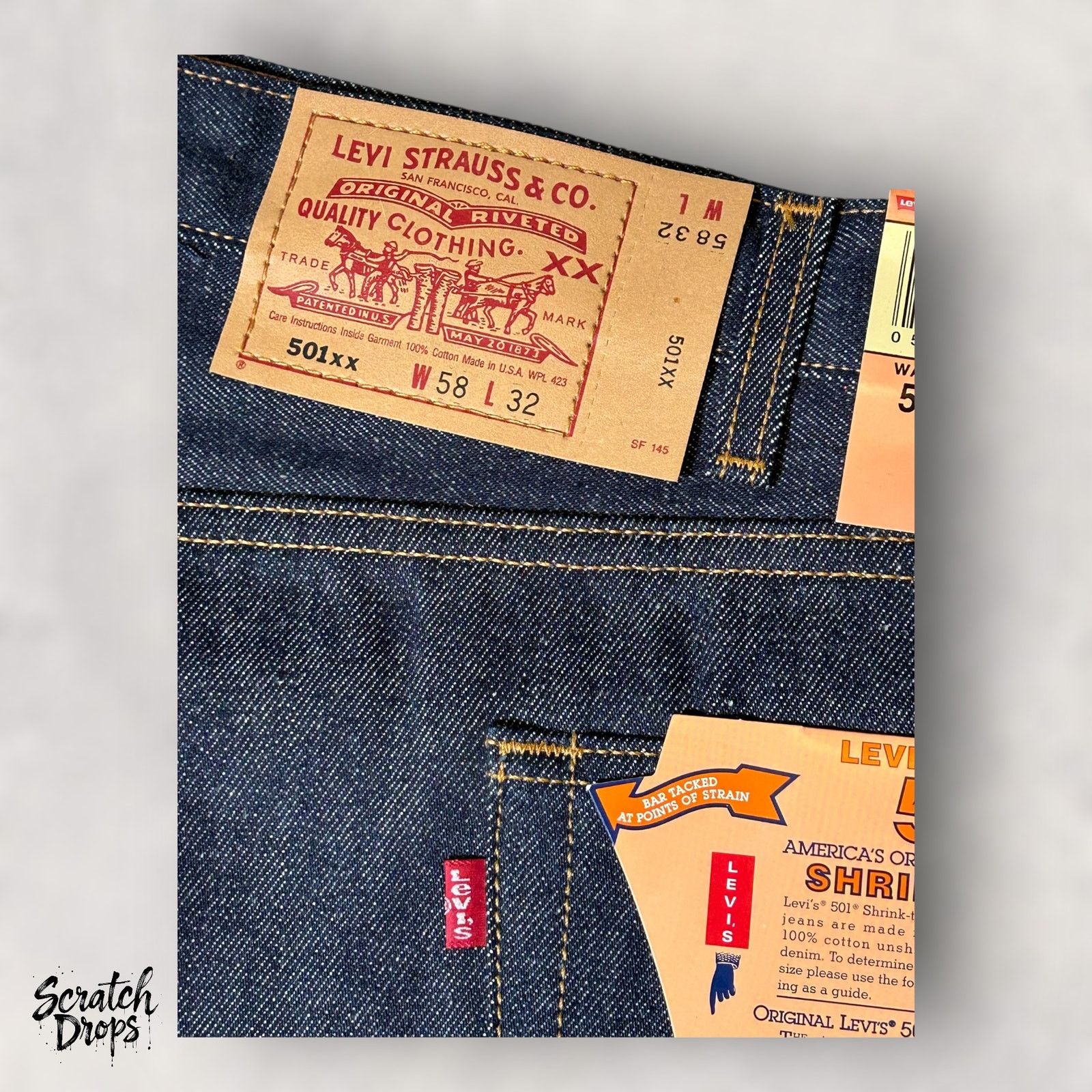 Levi's Vintage Levi’s 501xx Shrink-to-Fit Jeans USA W58 L34 501 NWT Size US 42 / EU 58 - 5 Thumbnail