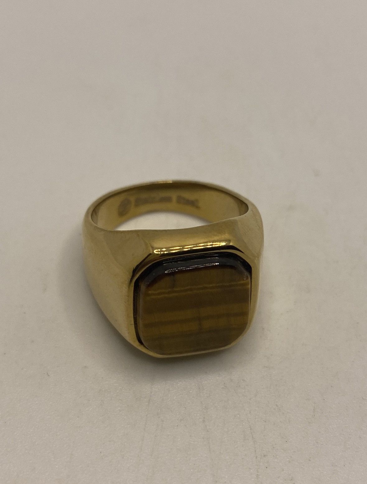 Vintage Vintage Tiger eye gold ring Size ONE SIZE - 6 Thumbnail