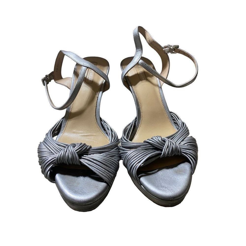 Other Antonio Melani Women's Silver Stilleto 4'' Knotted Strappy Heels 8.5 Size US 8.5 / IT 38.5 - 1 Thumbnail