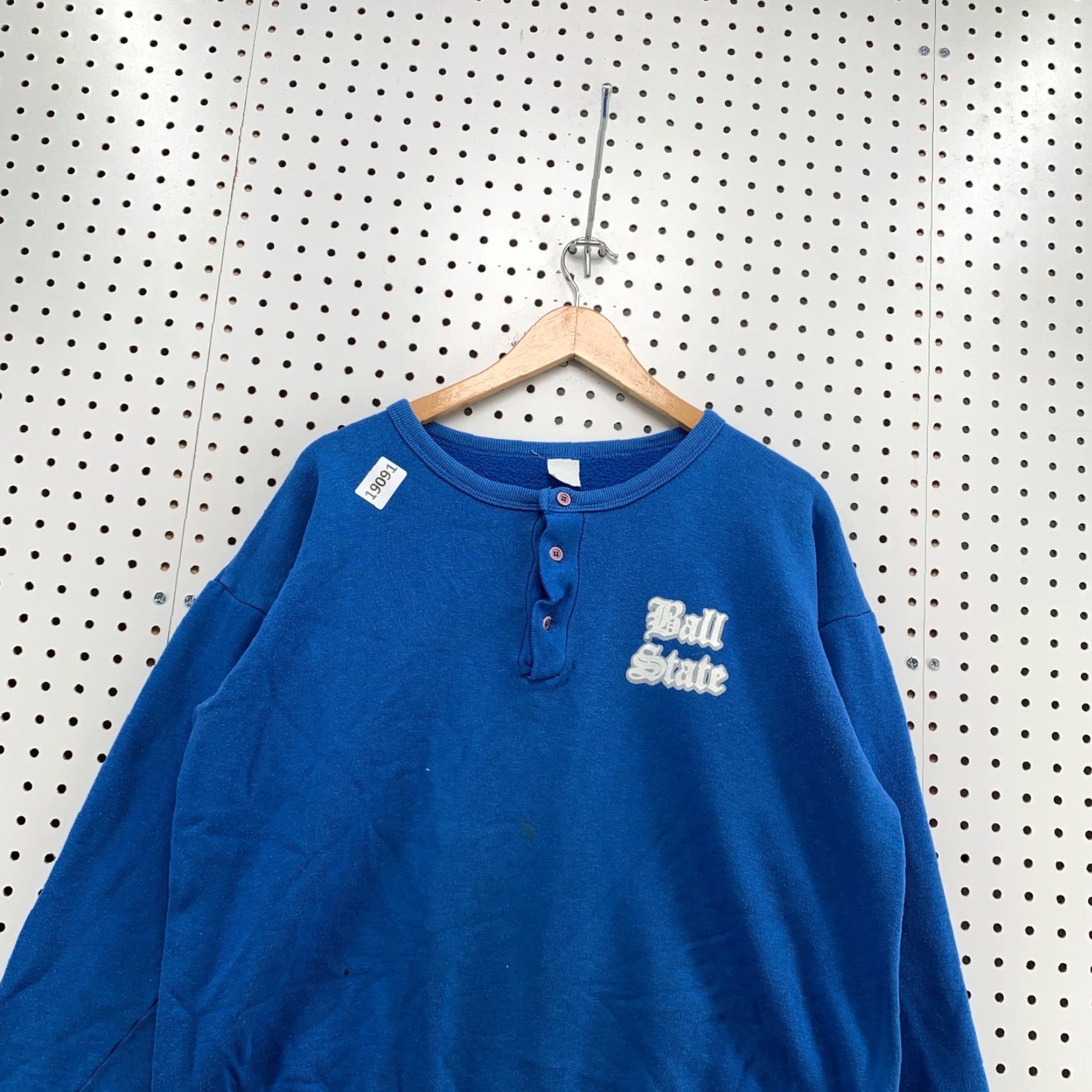 Vintage VINTAGE Ball State University Henley Sweatshirt Womens Large Adult Large Blue University 70s 80s 90s Womens Size L / US 10 / IT 46 - 7 Thumbnail