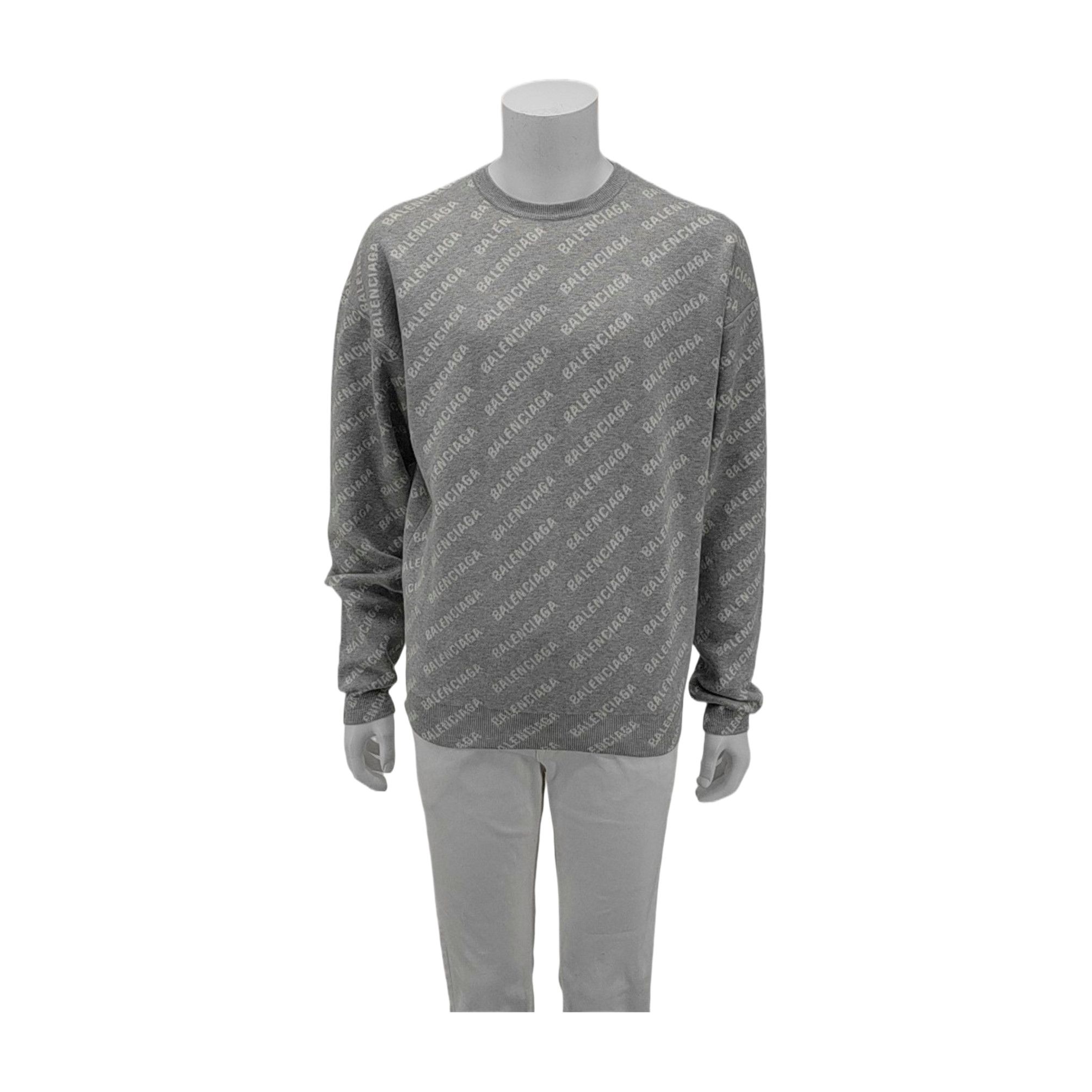 Balenciaga Balenciaga All-Over Logo Sweater Size S Size US S / EU 44-46 / 1 - 1 Thumbnail